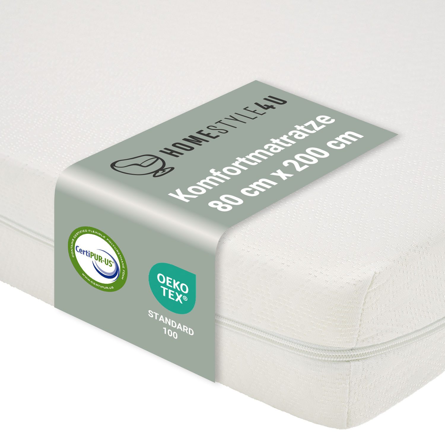 Komfortschaummatratze Schaumstoff Matratze 7 Größen Matratze Roll Matratze Komfortschaum H2, Homestyle4u, 10 cm hoch, CertiPUR-US, OEKO-TEX® Standard 100