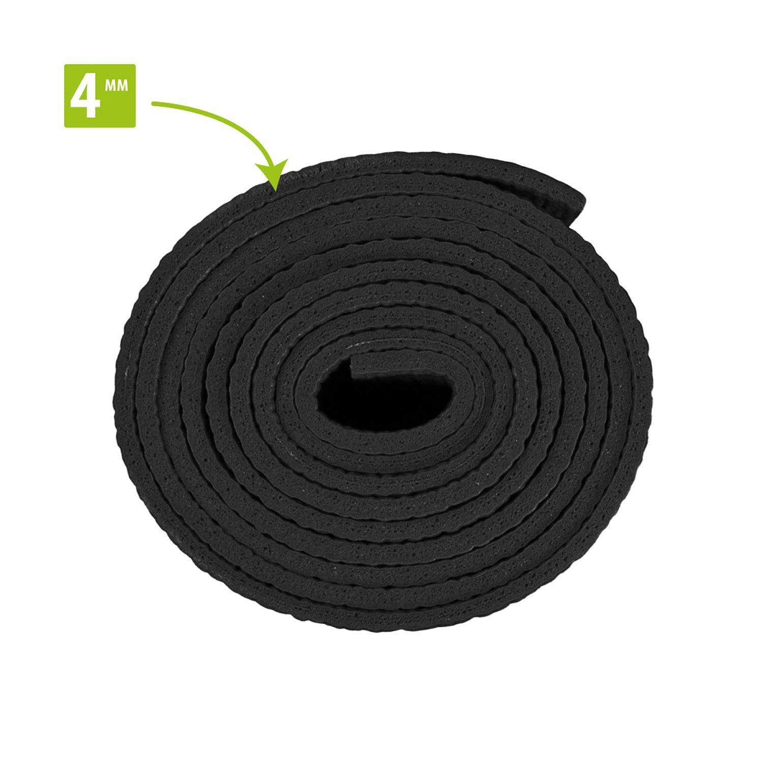 VirtuFit Yogamatte Premium - 183 x 61 x 0,4 cm - Onyx Black Mandala – Bild 3 von 5