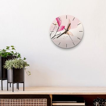 DEQORI Wanduhr 'Hineinragende Zweige' (Glas Glasuhr modern Wand Uhr Design Küchenuhr)