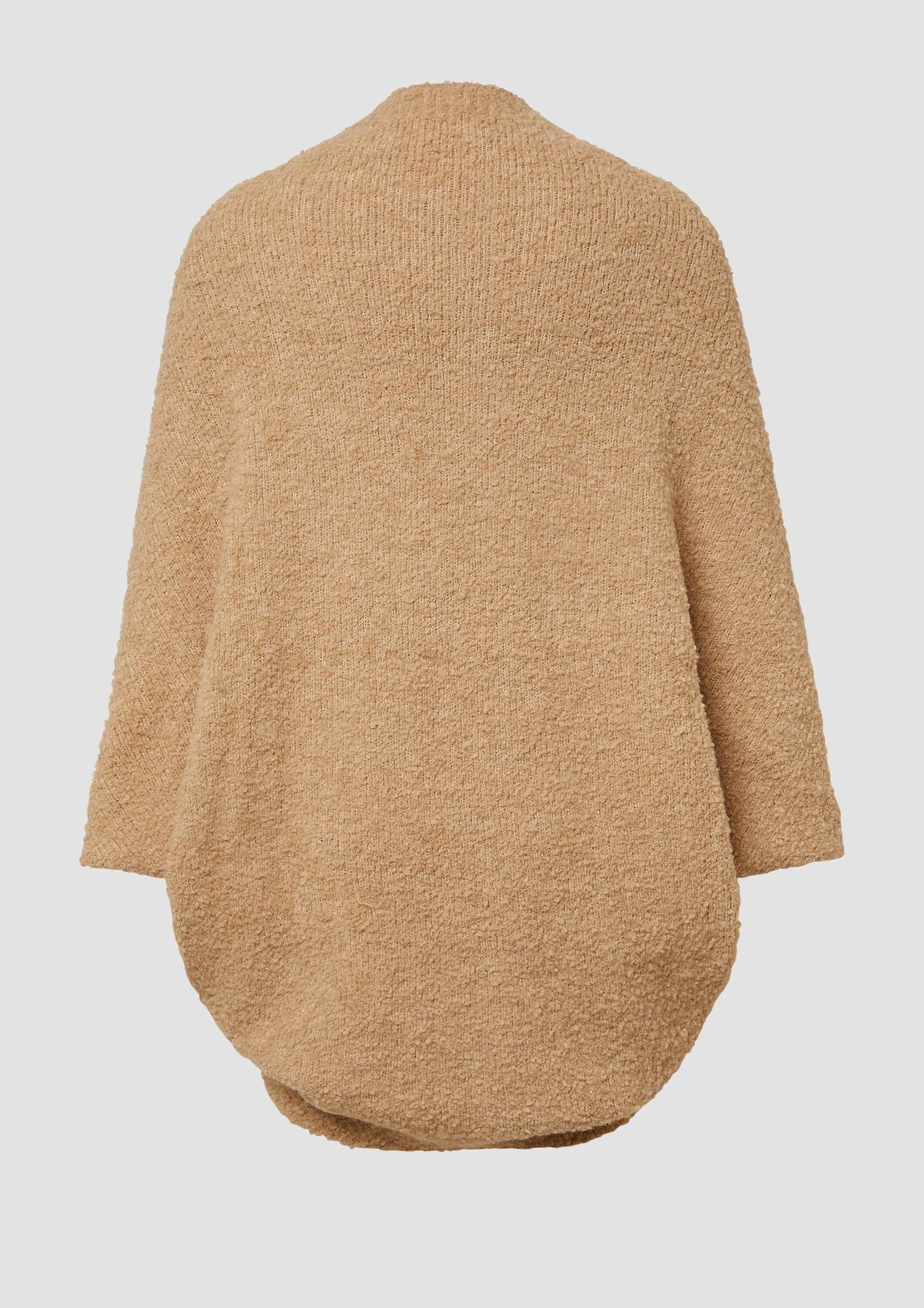 s.Oliver Poncho Indoor-Poncho O-Shape-Poncho aus Bouclé-Strick günstig online kaufen
