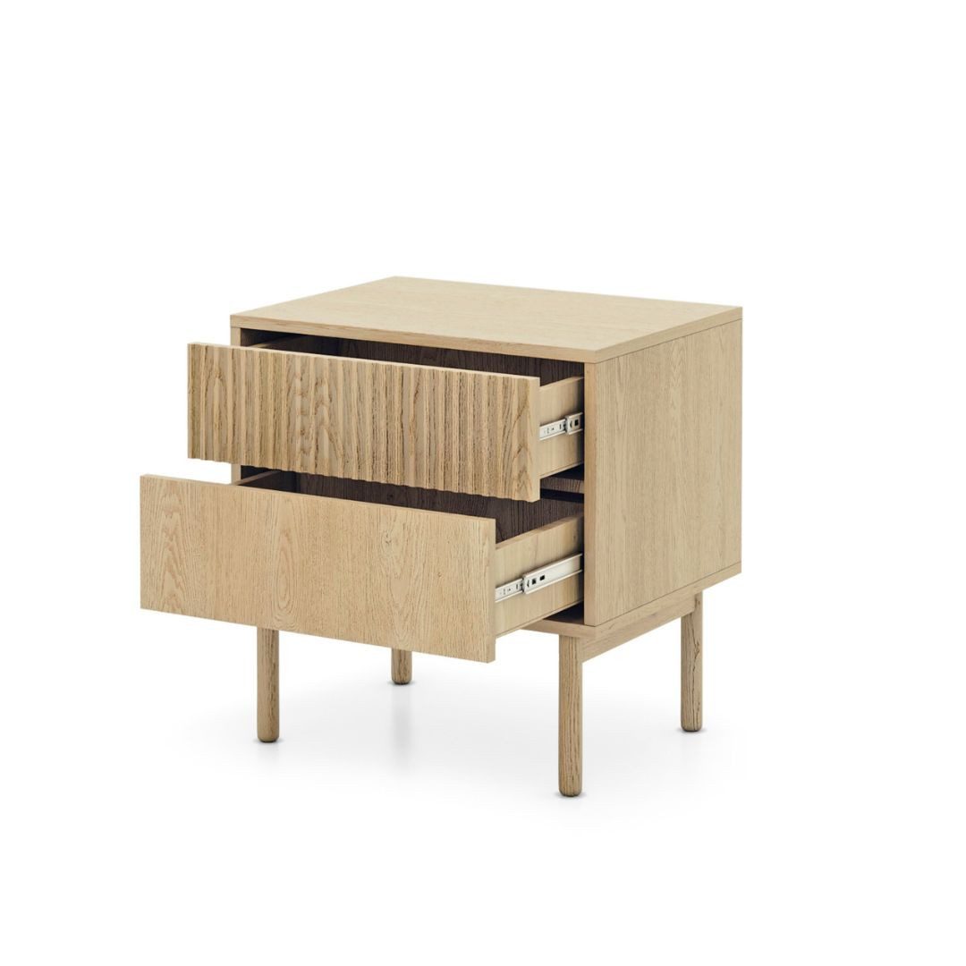Compleo Nachttisch mit Schublade, Scandi design, Eiche cremona KOMO
