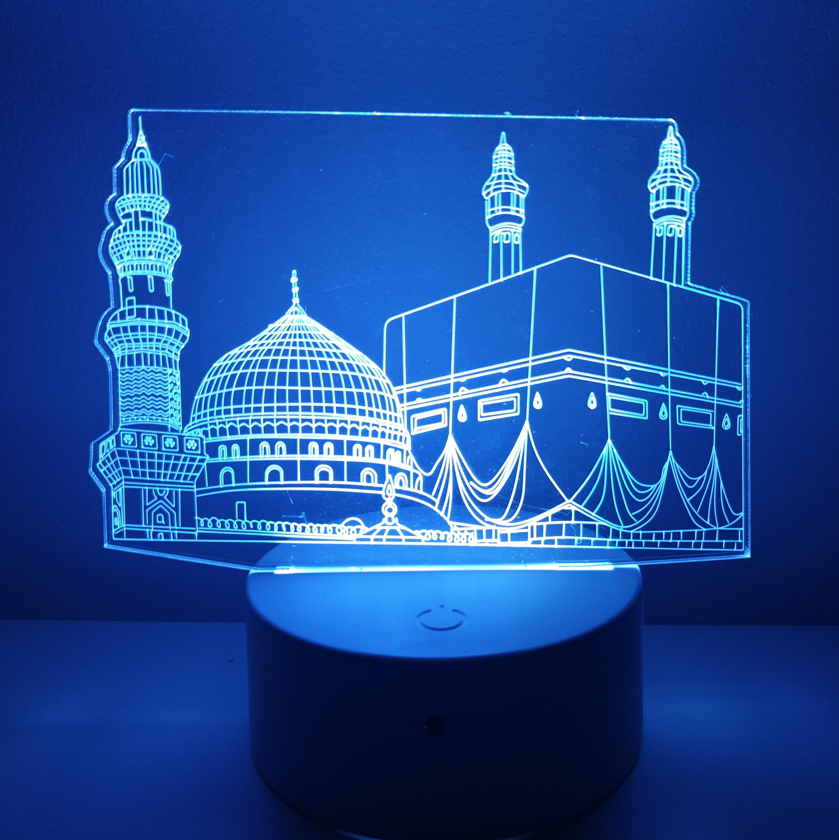 Little Lorien Nachtlicht Islamisch Kaaba, AL Madinah Nachtlicht Multicolor mit 16 Farben, LED wechselbar, 16 Farbe