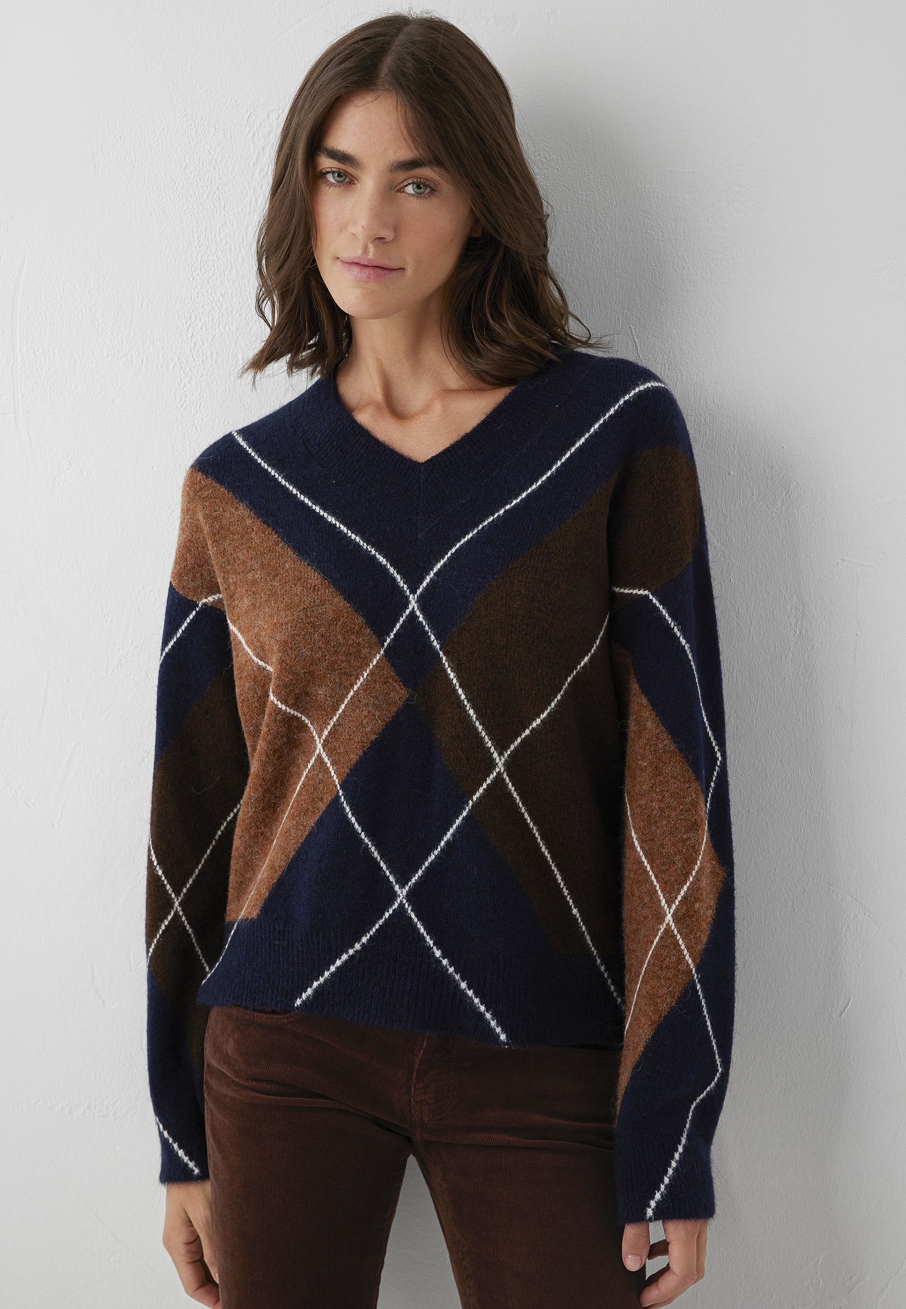 Mavi Strickpullover V NECK SWEATER Pullover Argyle