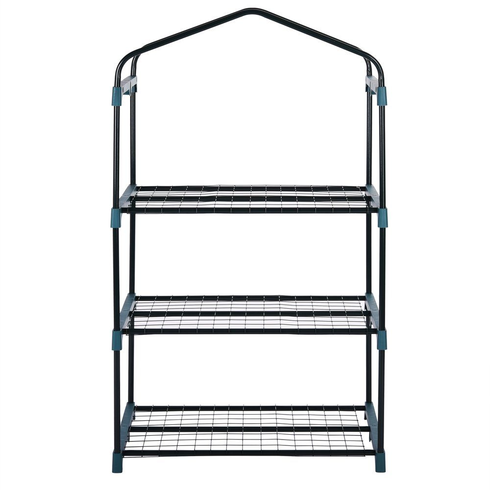 Gardebruk Gewächshaus, Foliengewächshaus mit 3 oder 4 Ablagen für Balkon, Terrasse & Garten