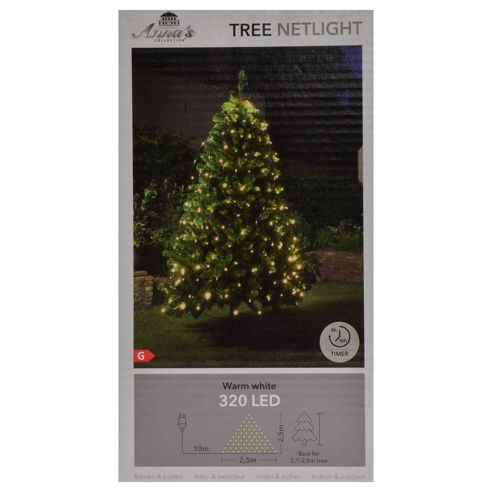 Coen Bakker LEDLichterkette »LED Lichterketten Netz für Tannenbaum 320