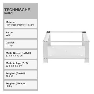 STADO Waschmaschinenuntergestell Gestell Waschmaschine Podest Trockner Sockel Erhöhung Ablage Weiß