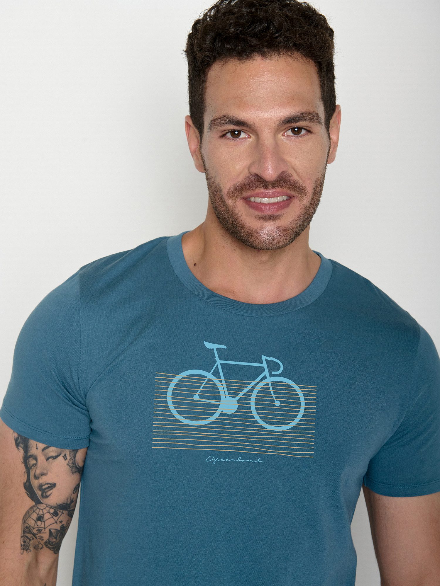 GreenBomb T-Shirt Guide Bike Bars Motiv Fahrrad (1-tlg., 1) klassischer Schnitt, tailliert, Rundhalsausschnitt, Bio-Baumwolle