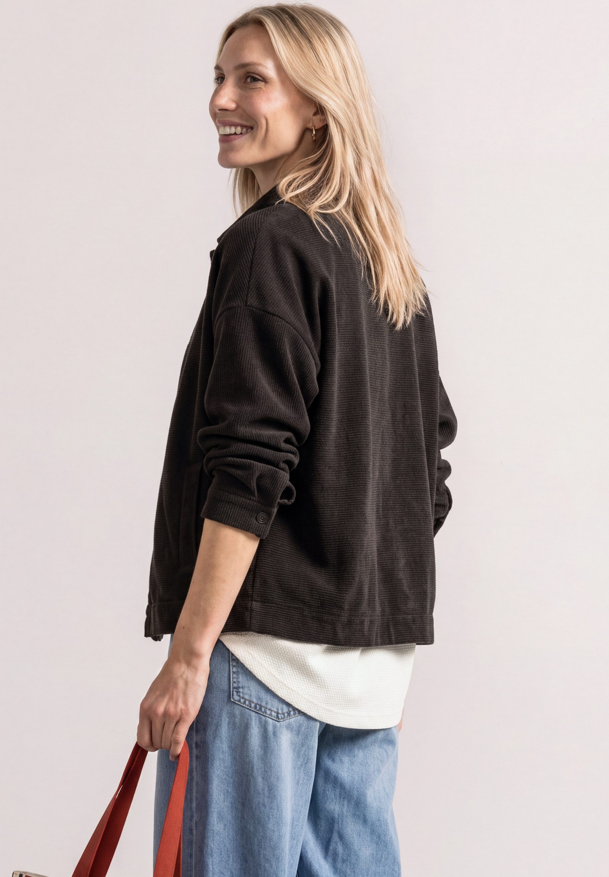 STREET ONE Blouson mit Rundhals in Cord-Optik