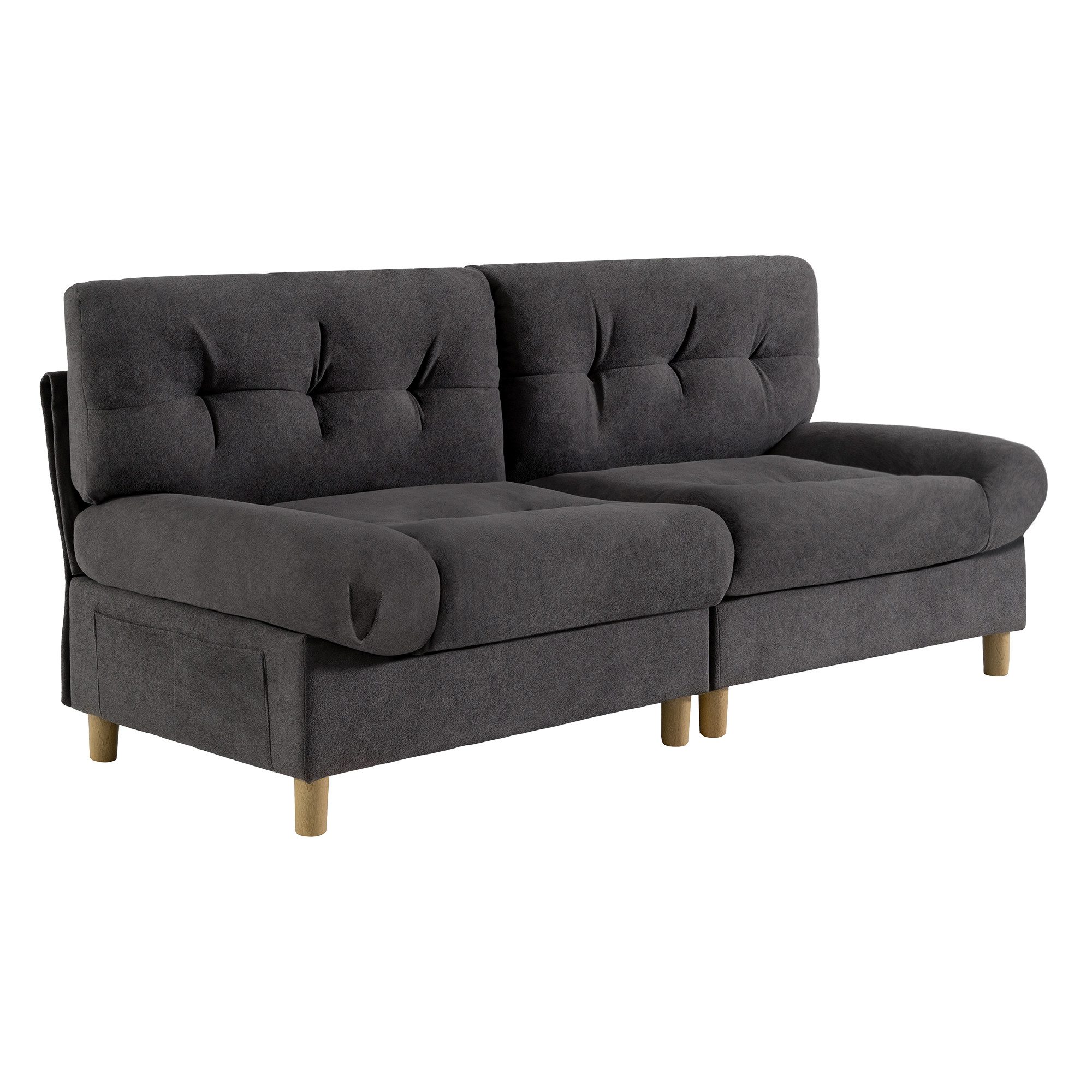 Merax 2-Sitzer Doppelsofa mit großen Sitzkissen günstig online kaufen