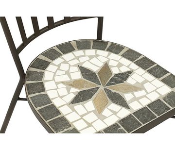 Dehner Gartenstuhl Diana 2er Set, mit Mosaik, 88 x 50 x 50 cm, Metall, 2er-Set mediterrane Mosaikstühle mit einem langlebigen Metallgestell