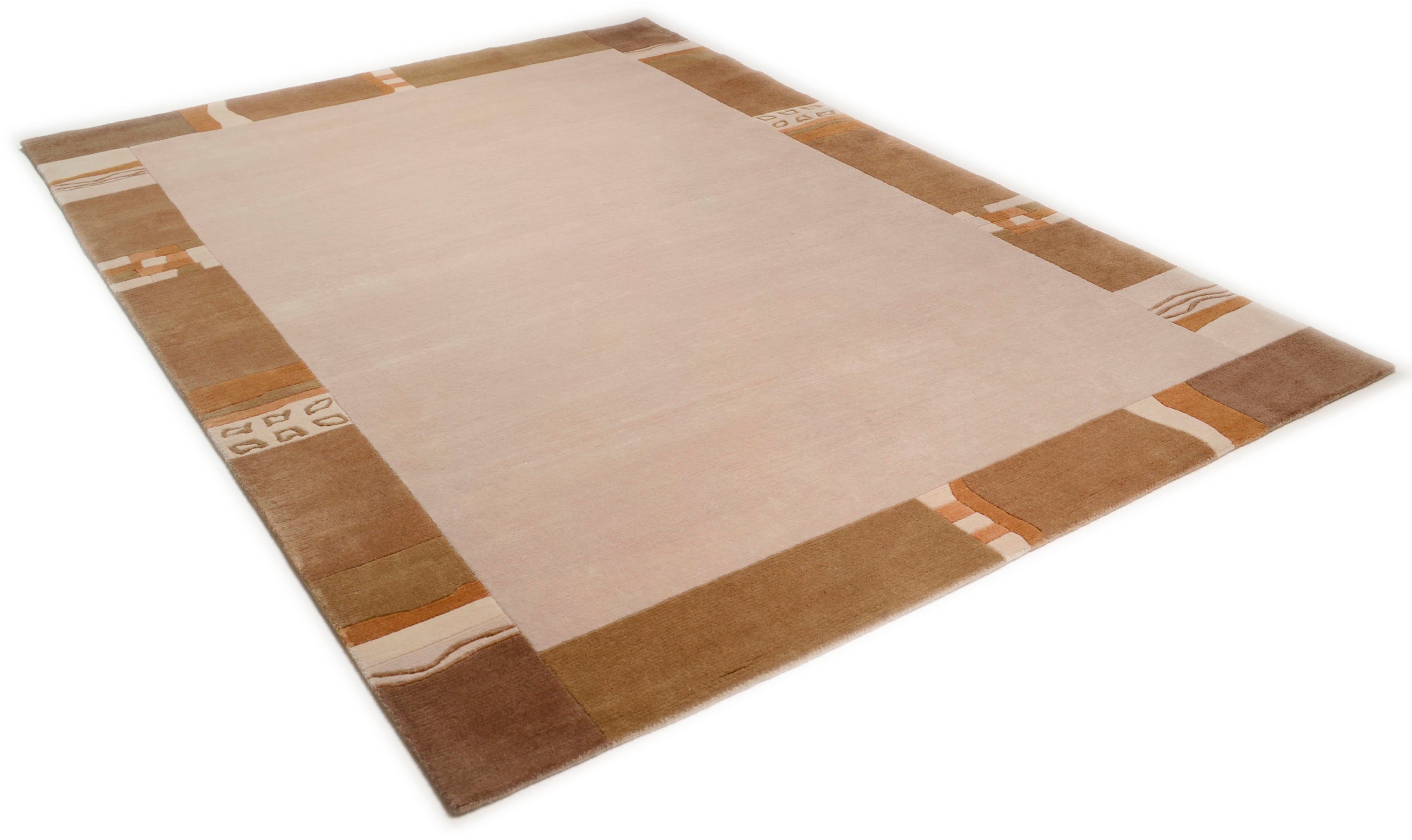 THEKO Wollteppich Avanti, rechteckig, Höhe: 12 mm, reine Wolle, handgeknüpft, mit Bordüre, auch als Läufer