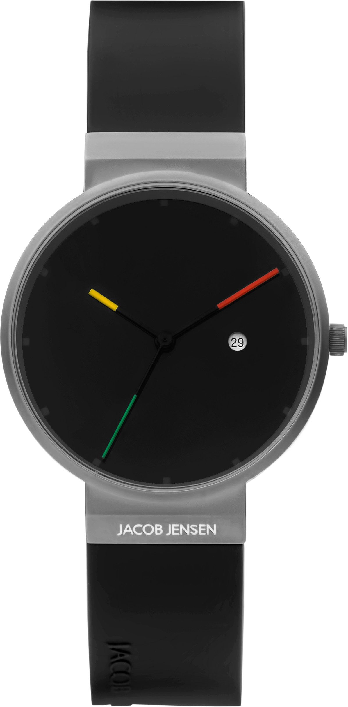 Jacob Jensen Titanuhr Designuhr Kautschukband TITANIUM günstig online kaufen