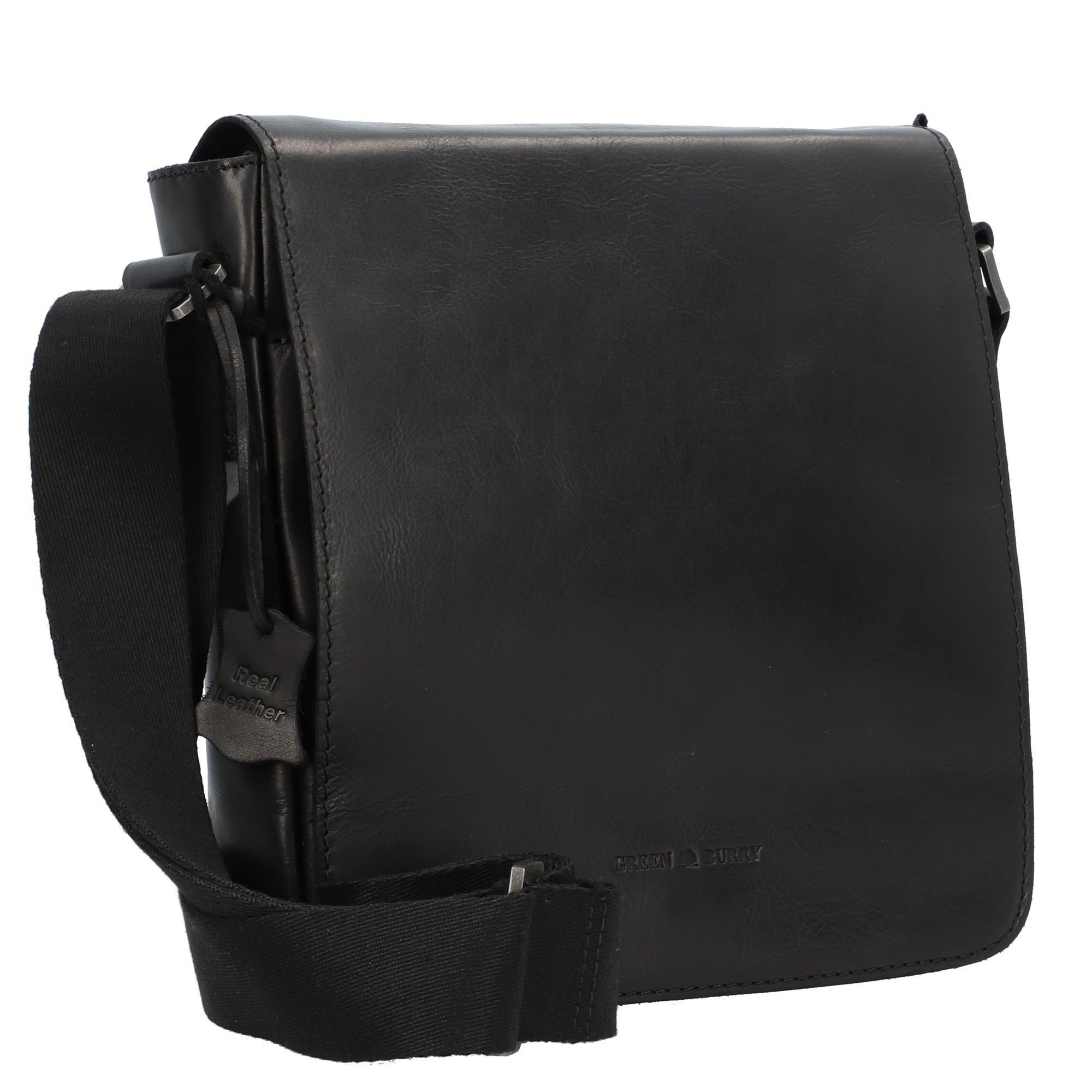 Greenburry Umhängetasche Pure Black, Leder günstig online kaufen