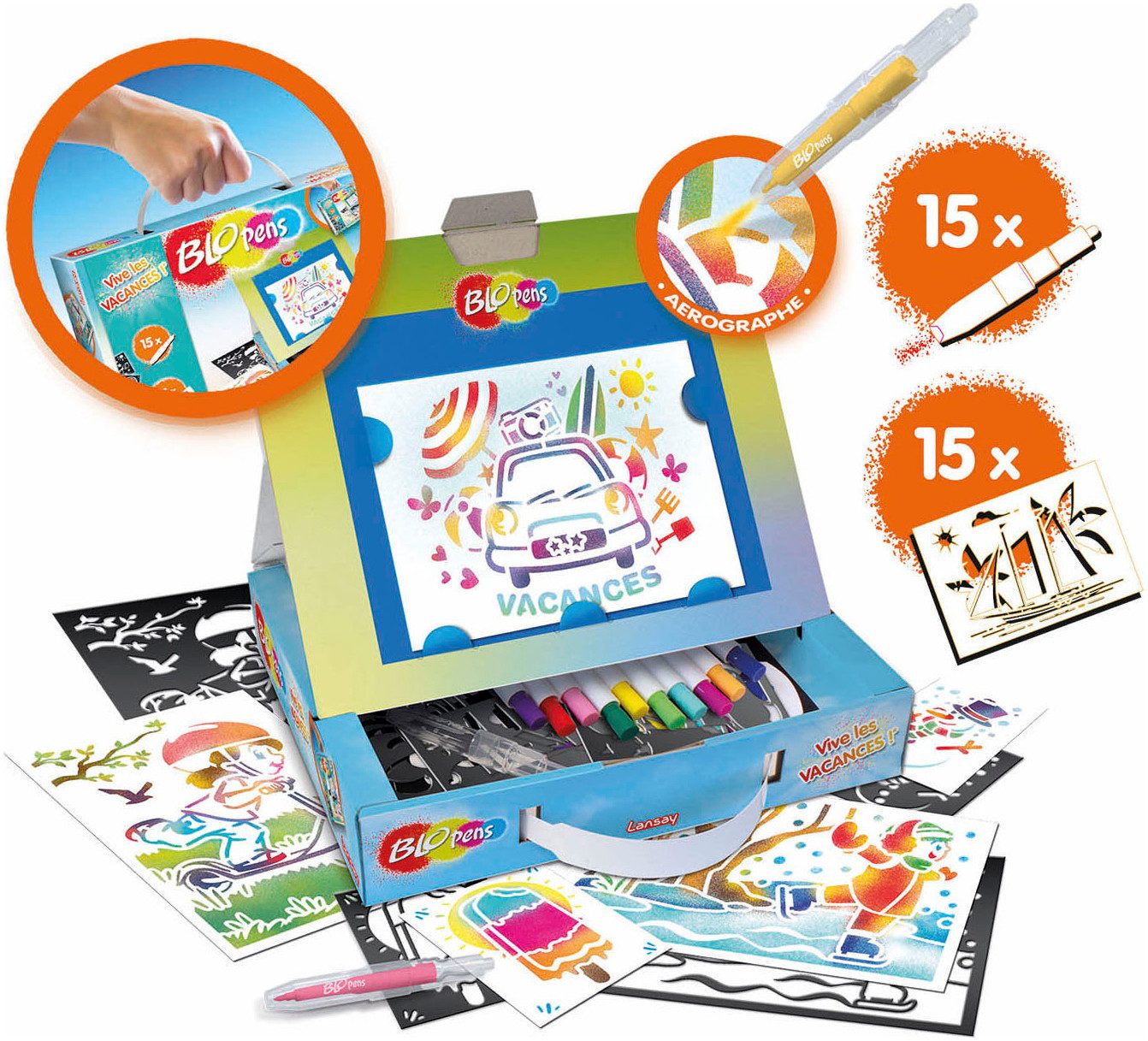 Blopens Kreativset Sprühstifteset Koffer