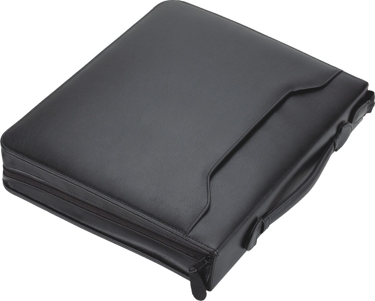 Schreibmappe Konferenzmappe A4 Rimini schwarz 37X31X5,6cm mit 4 Lochsystem