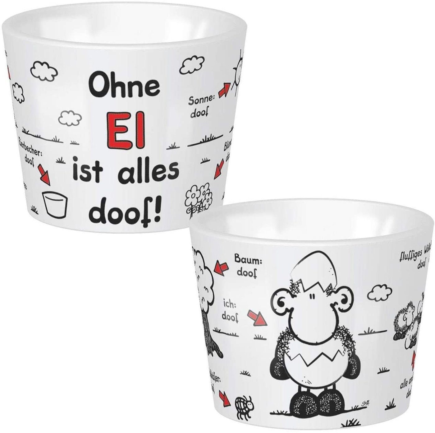 Eierbecher Sheepworld Eierbecher Auswahl Motiv Porzellan Ø 5,2cm H 4.2cm