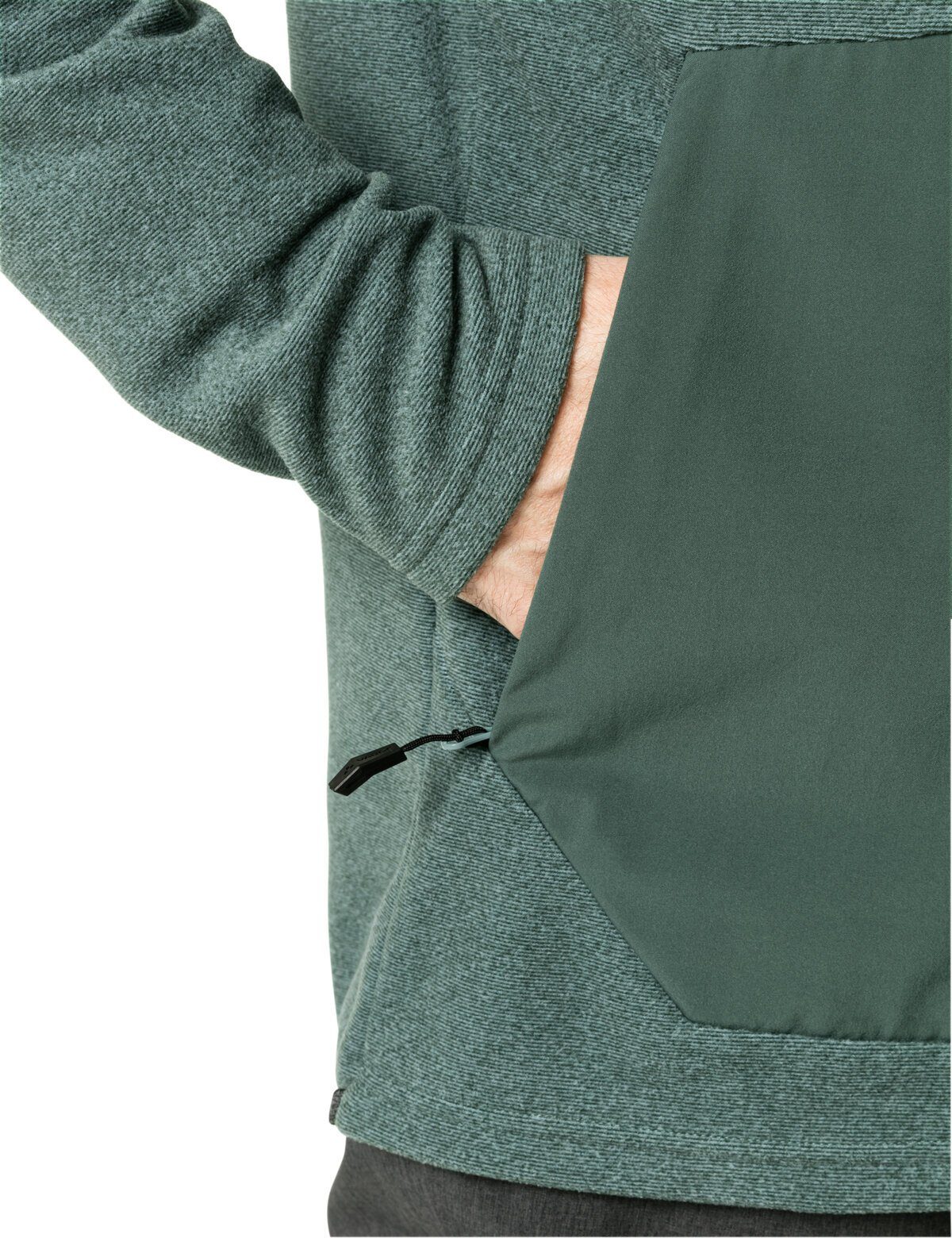 Outdoorjacke II moss kompensiert Jacket dusty Yaras VAUDE Men's (1-St) Fleece Klimaneutral
