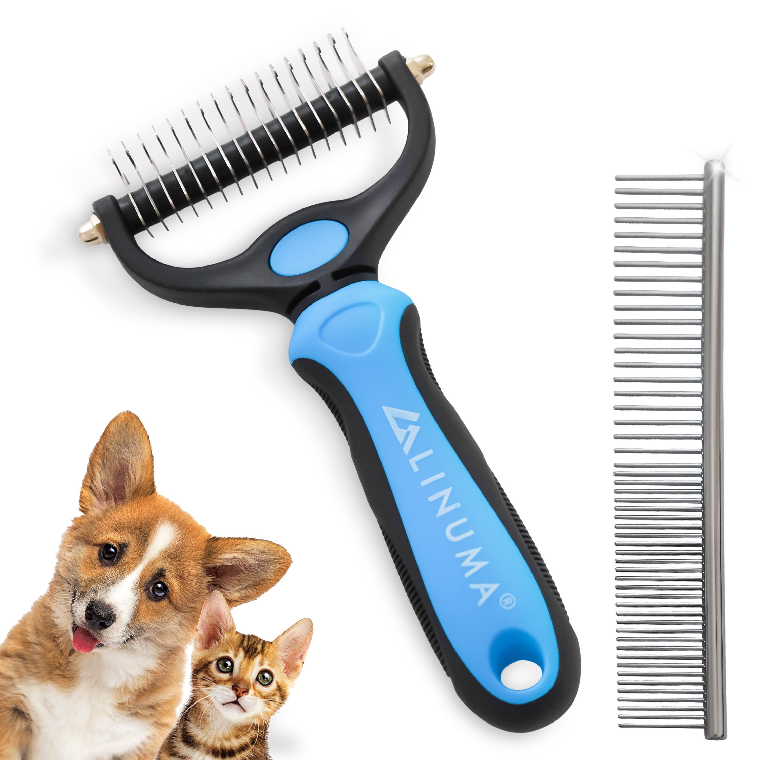 Fellpflege Unterfellbürste Hundehaarbürste Hundebürsten Katzenbürste Langhaar