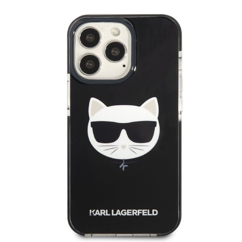 KARL LAGERFELD Handyhülle Schutzhülle Handyschale Rückschale 6,7 Zoll, Choupette-Motiv, flexibles TPE, Kratz- & Stoßschutz