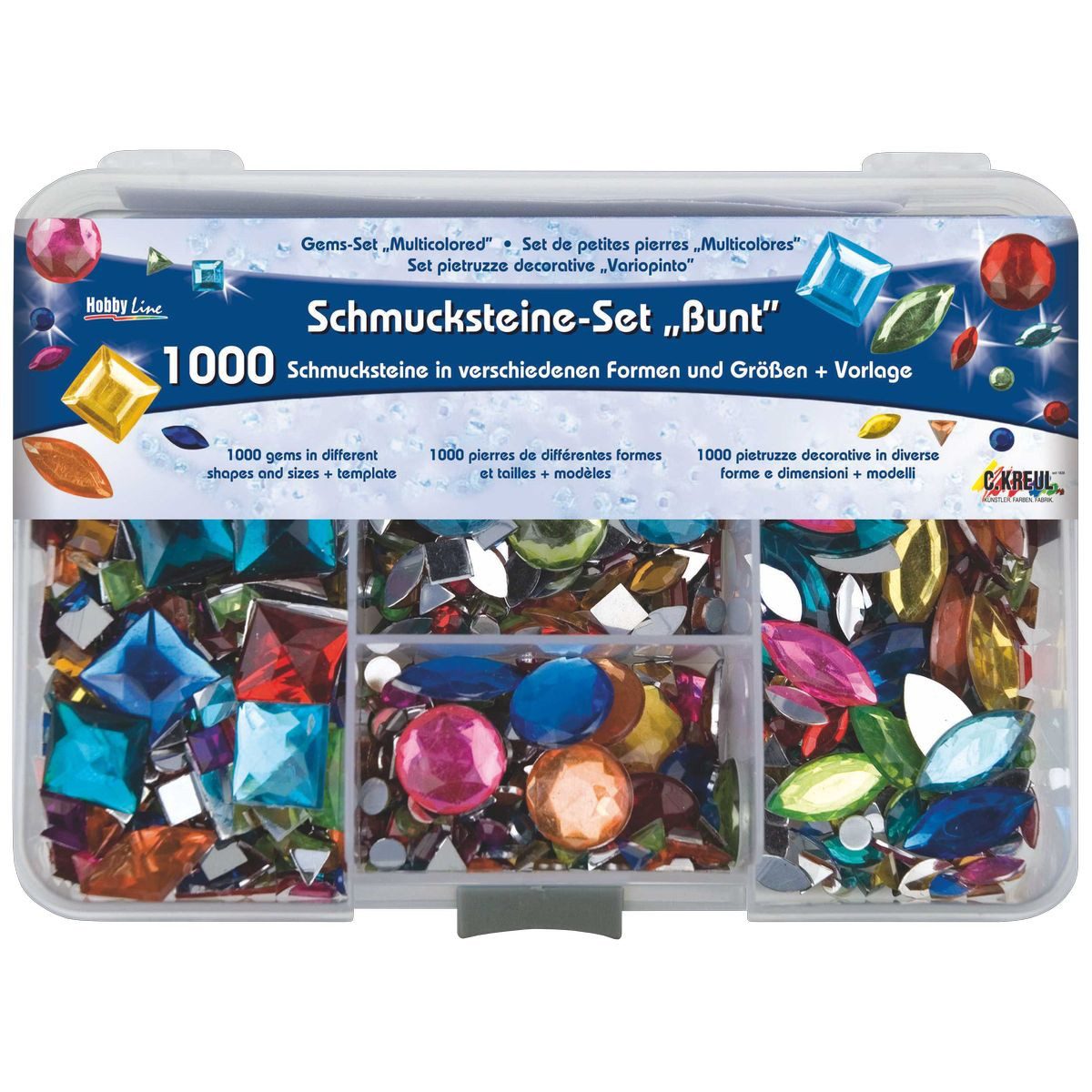 C. KREUL Stein KREUL Schmucksteine Set mehrfarbig 1000 Stück Box