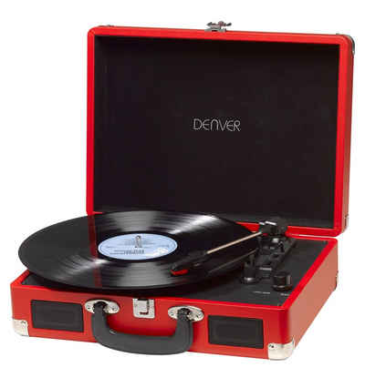 Denver »VPL-120 RED« Plattenspieler (USB-Ausgang zur MP3-Digitalisierung Ihrer Plattensammlung, eingebaute Lautsprecher)