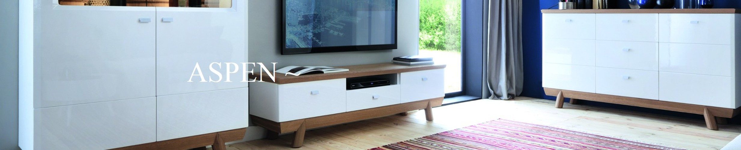 JVmoebel Vitrine Eleganter Barschrank aus Massivholz in Weiß mit beigen Holzfüßen (1-St) Made in Europa