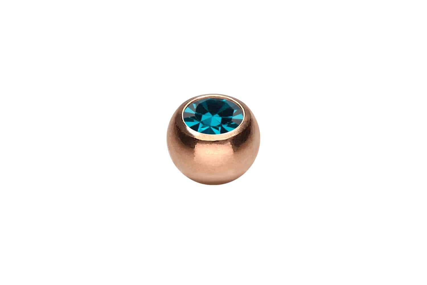 Piercing-Set Chirurgenstahl Schraubkugel KRISTALL