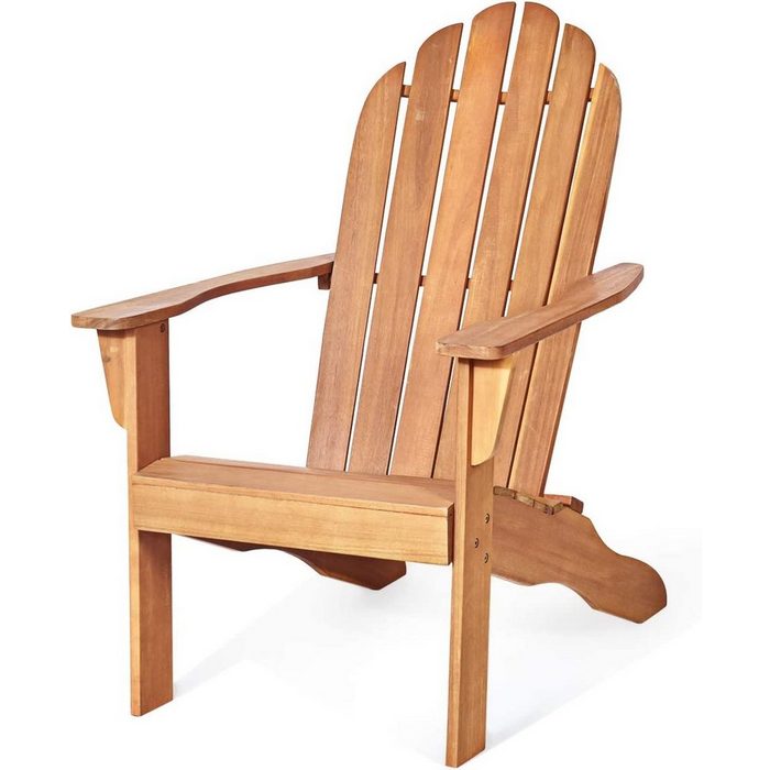 KOMFOTTEU Gartenstuhl Adirondack Stuhl aus Akazienholz