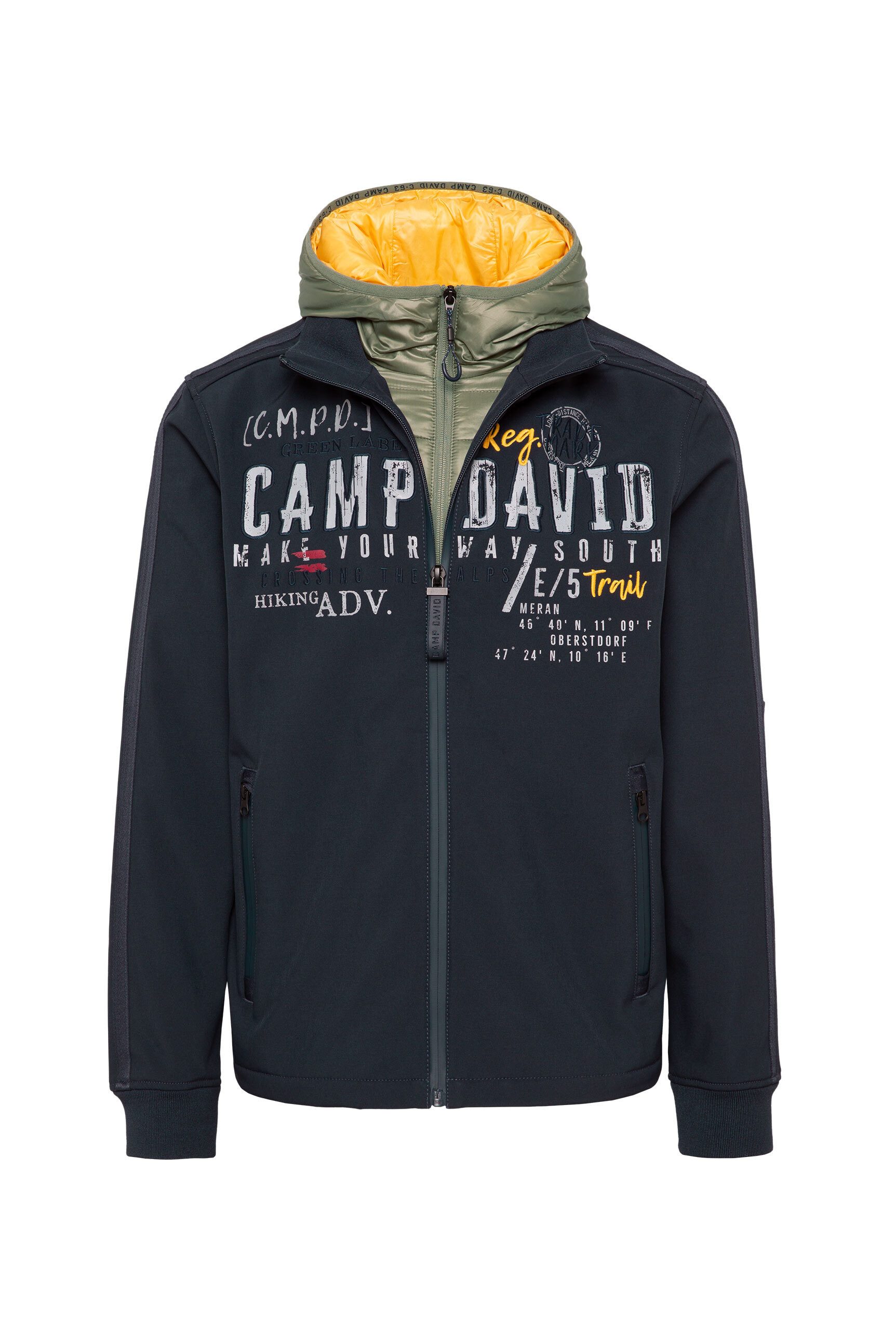 CAMP DAVID Softshelljacke mit verstellbarem Gummizug im Saum günstig online kaufen