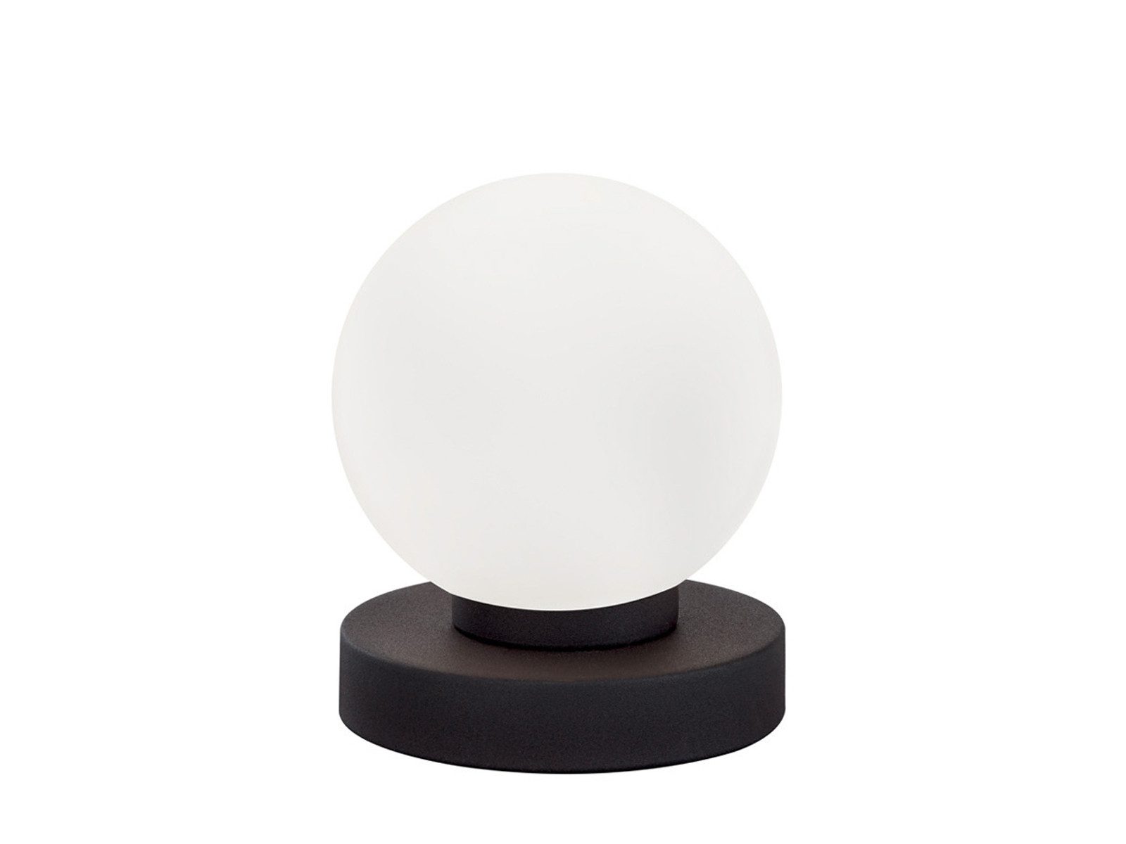 Reality Leuchten LED Nachttischlampe touch Kugel-Lampe, Höhe 15cm, dimmbar, LED wechselbar, Warmweiß, kleine Tischlampe mit Glas-Kugel, Tischleuchte inkl. E14 LED