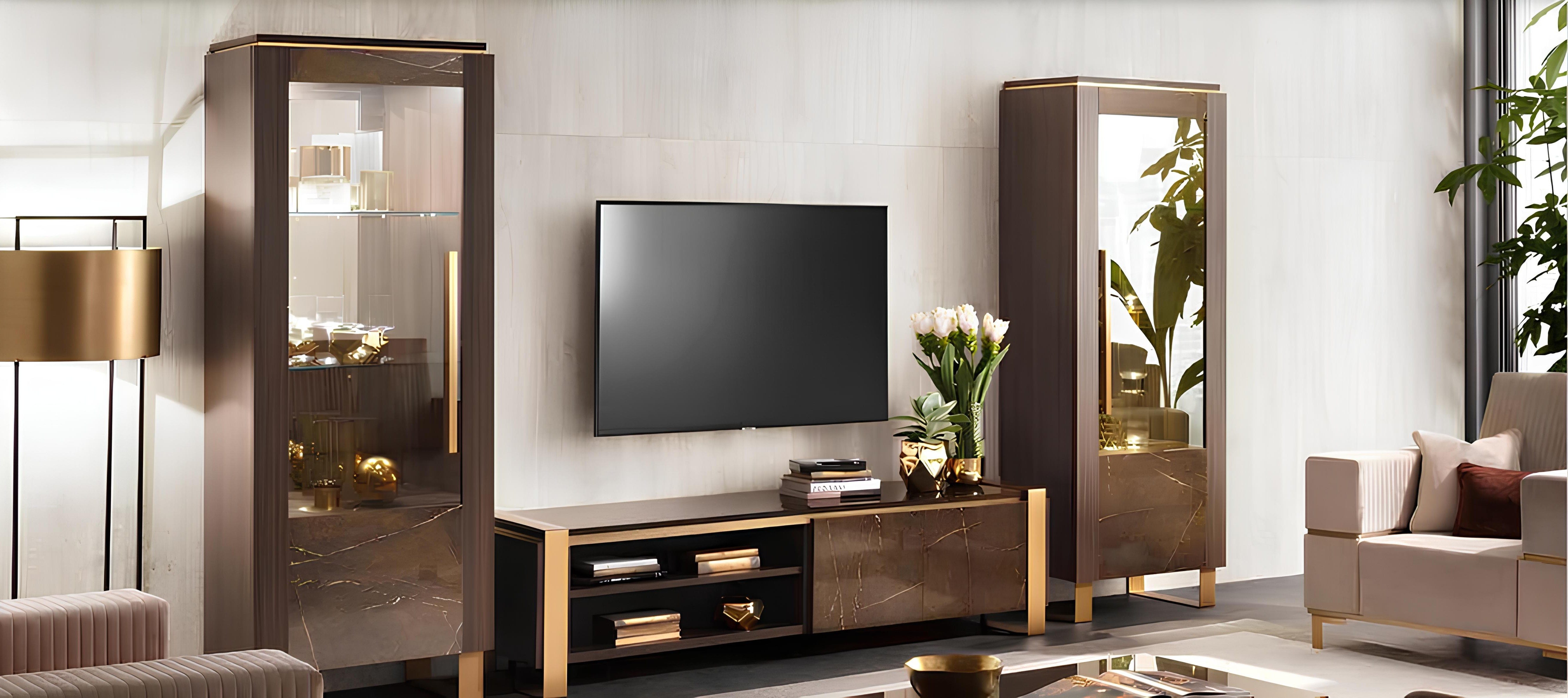 Xlmoebel Vitrine Designer Kommode mit Glasfront – Kommodenschrank in neuem Stil (1-St) Made in Europa