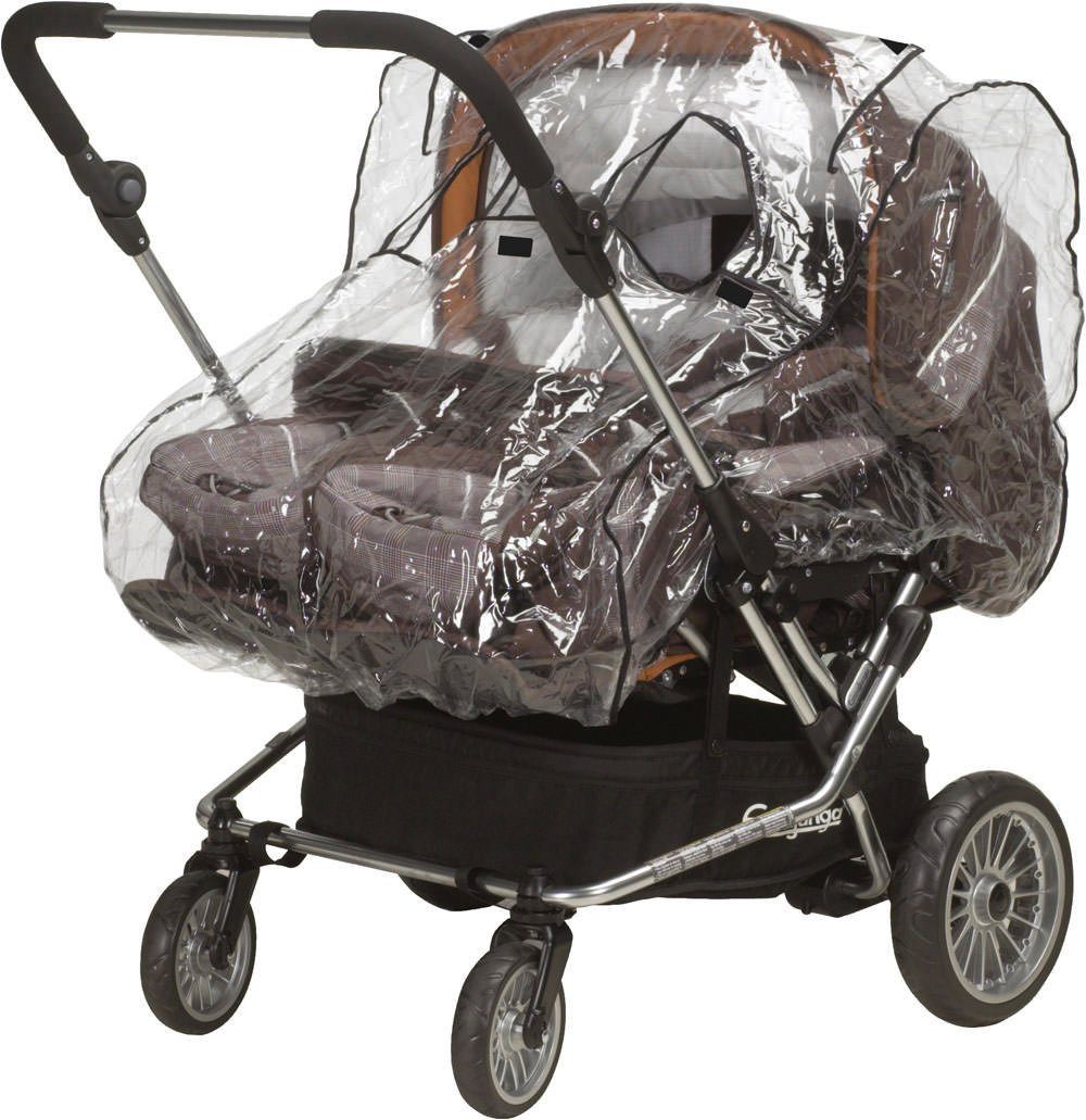 Playshoes Kinderwagen-Regenschutzhülle Universal-Regen-Verdeck für Zwillingswagen