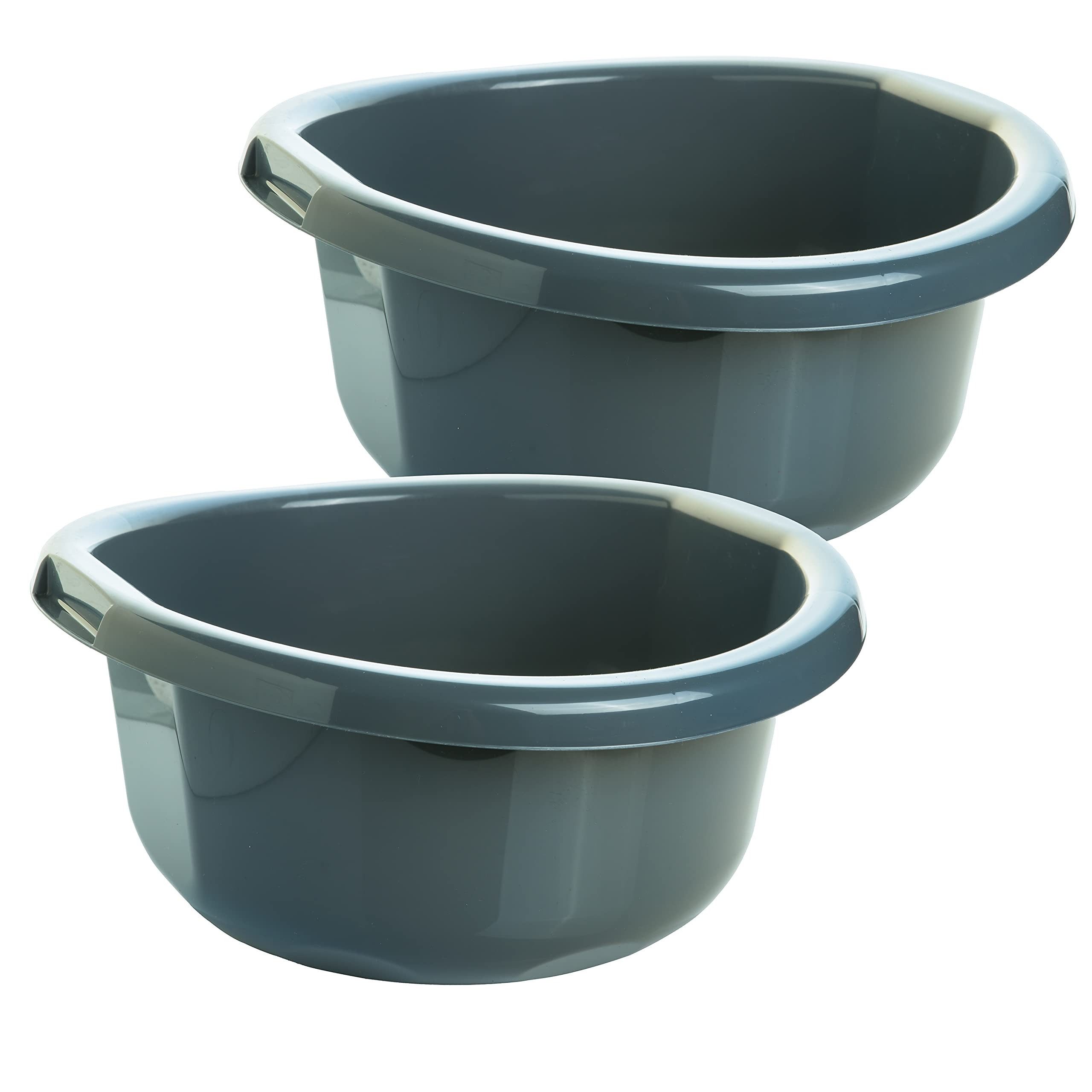 Centi Aufbewahrungsschüssel Große Rührschüssel dunkelgrau vielseitig, Kunststoff, (2er-Set)