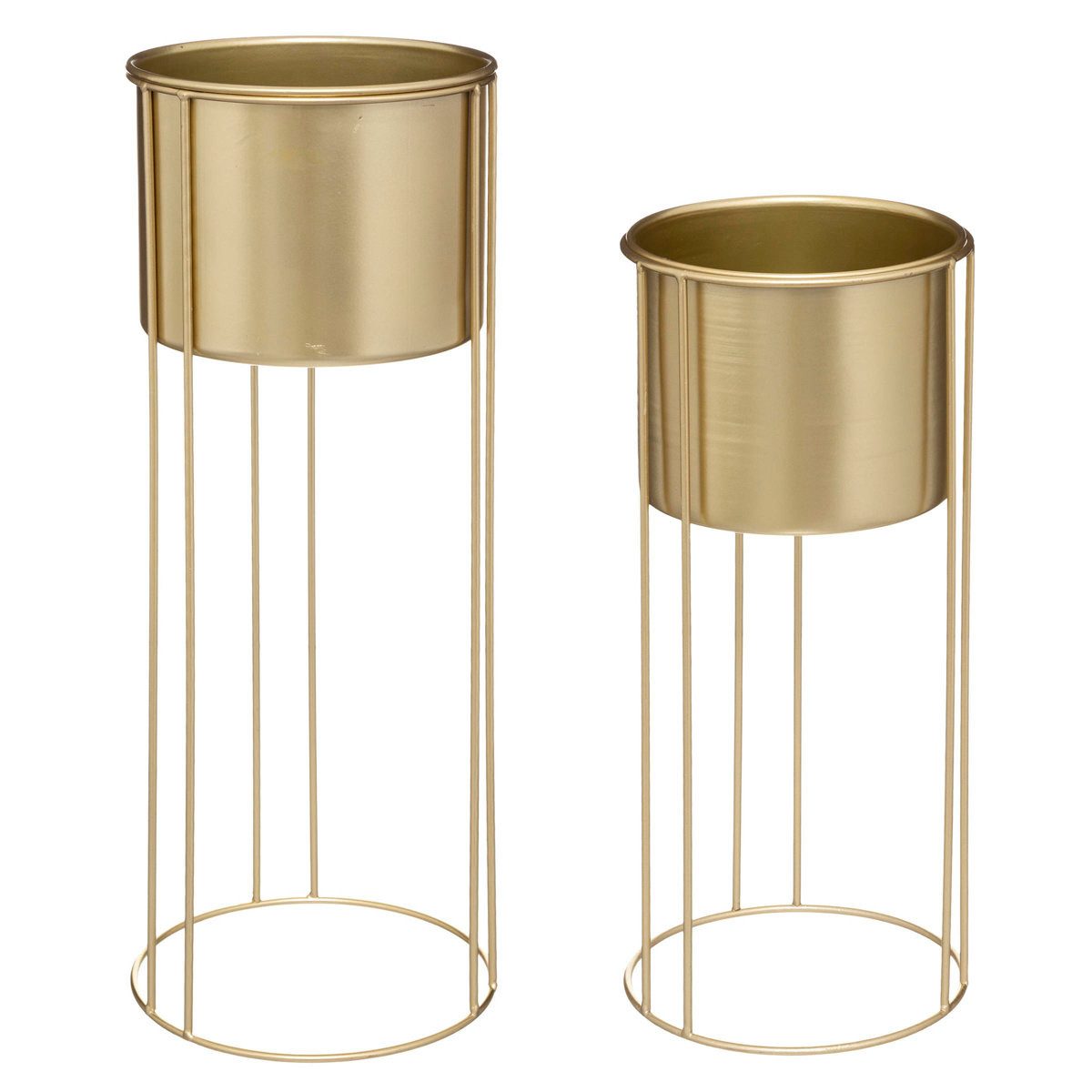 Atmosphera Créateur d'intérieur Blumentopf Blumenständer aus Metall, 2er-Set, 58 cm