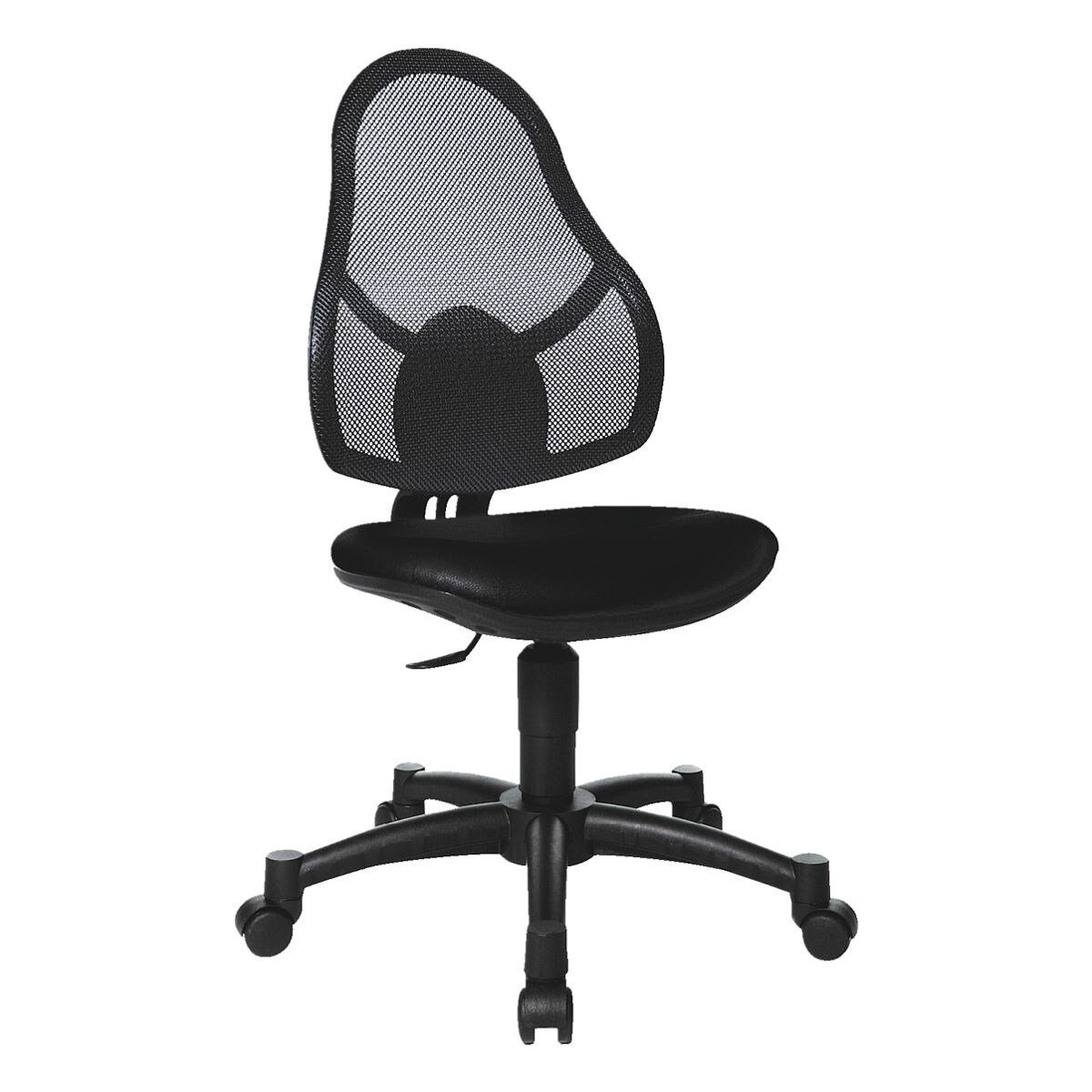 Schreibtischstuhl Muldensitz Junior, (ohne Armlehnen) und Art schwarz mit Spezial-Kinder-Toplift, TOPSTAR Open