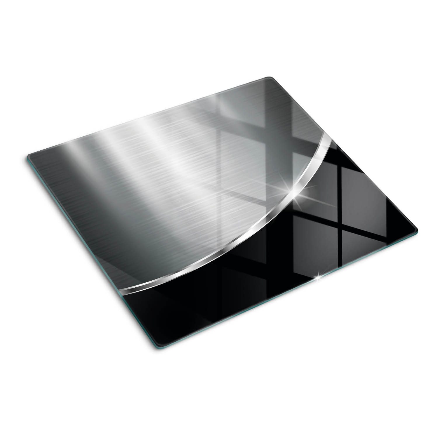 Tulup Schneidebrett Spritzschutz Abdeckung Herdabdeckplatte Schneidebrett - Metall Schwarz, (1-St)