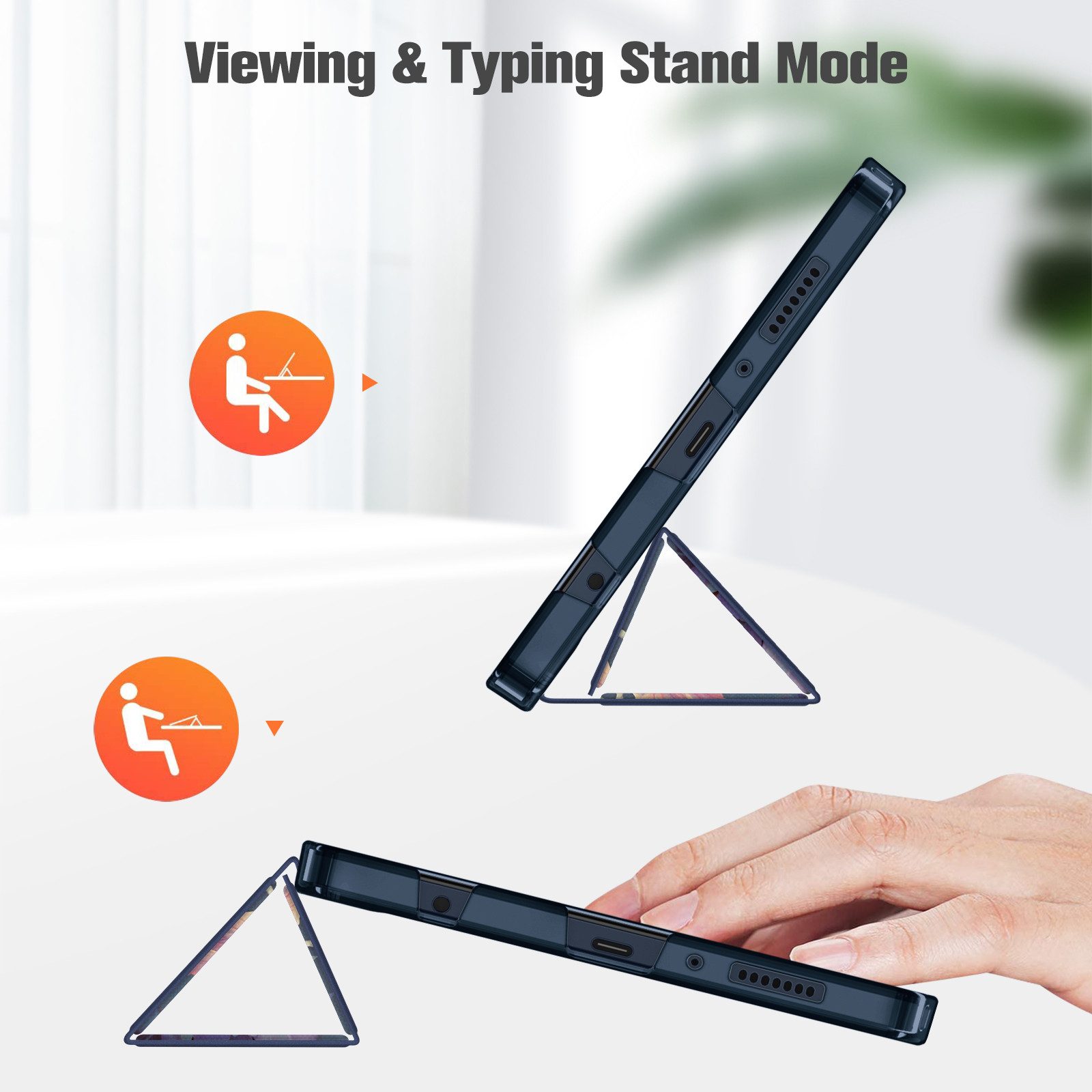 Fintie Tablet-Hülle für Samsung Galaxy Tab A11 8,7" 2025/ Tab A9 8.7 Zoll Tablet, Ultra Dünn Schutzhülle mit Transparenter Rückseite – Bild 4 von 5