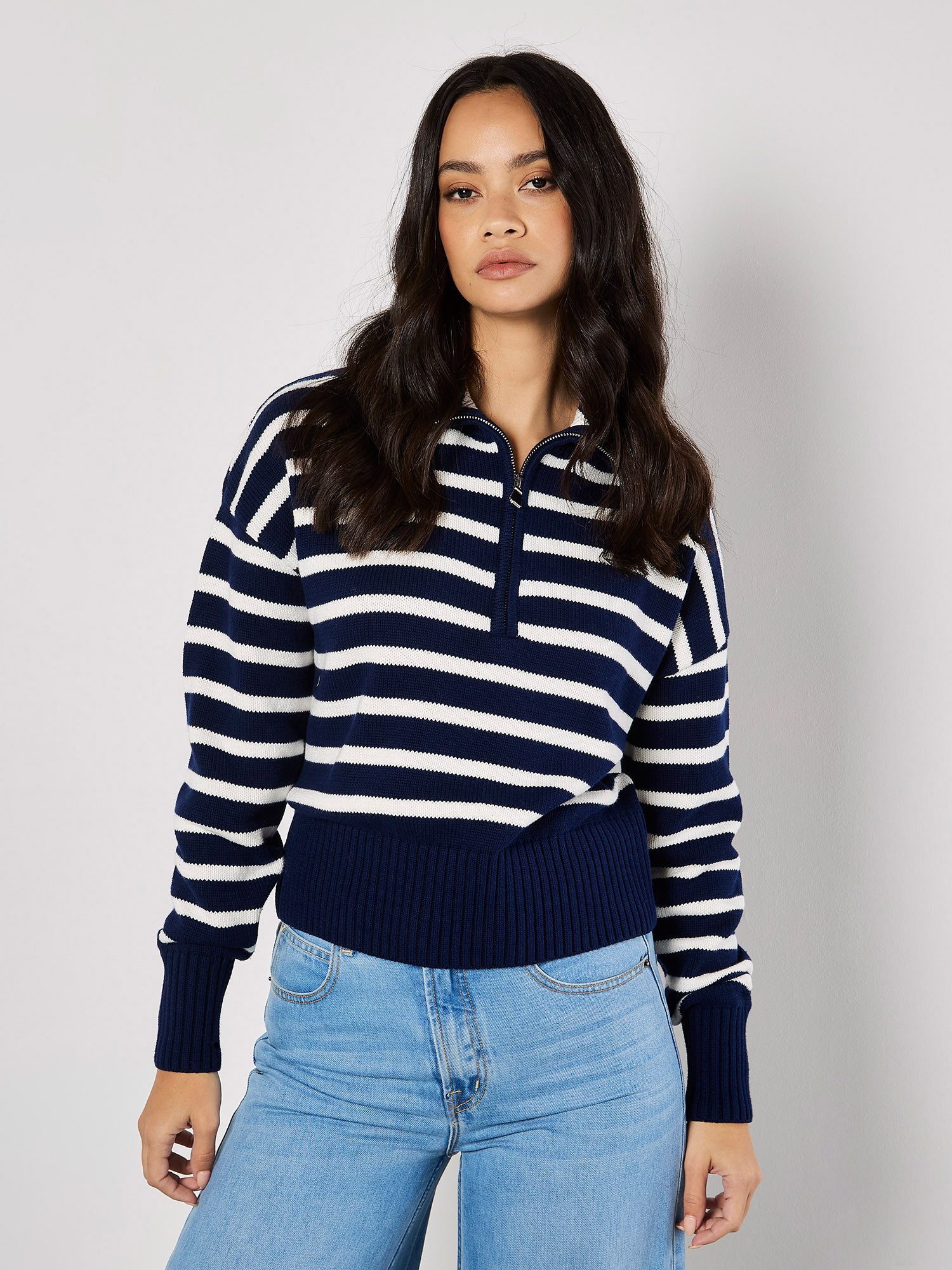 Strickpullover Streifen-Pullover