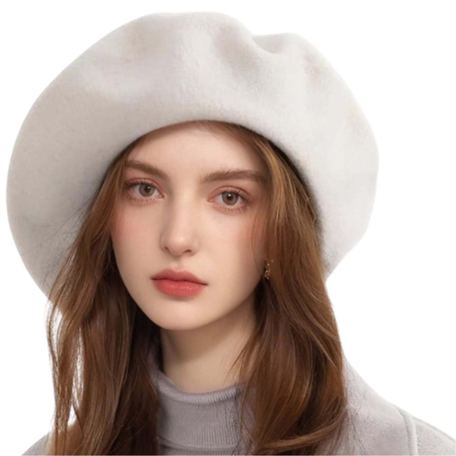 Refttenw Baskenmütze Klassische Französischen Barett, Barett,Einfarbige Wol günstig online kaufen