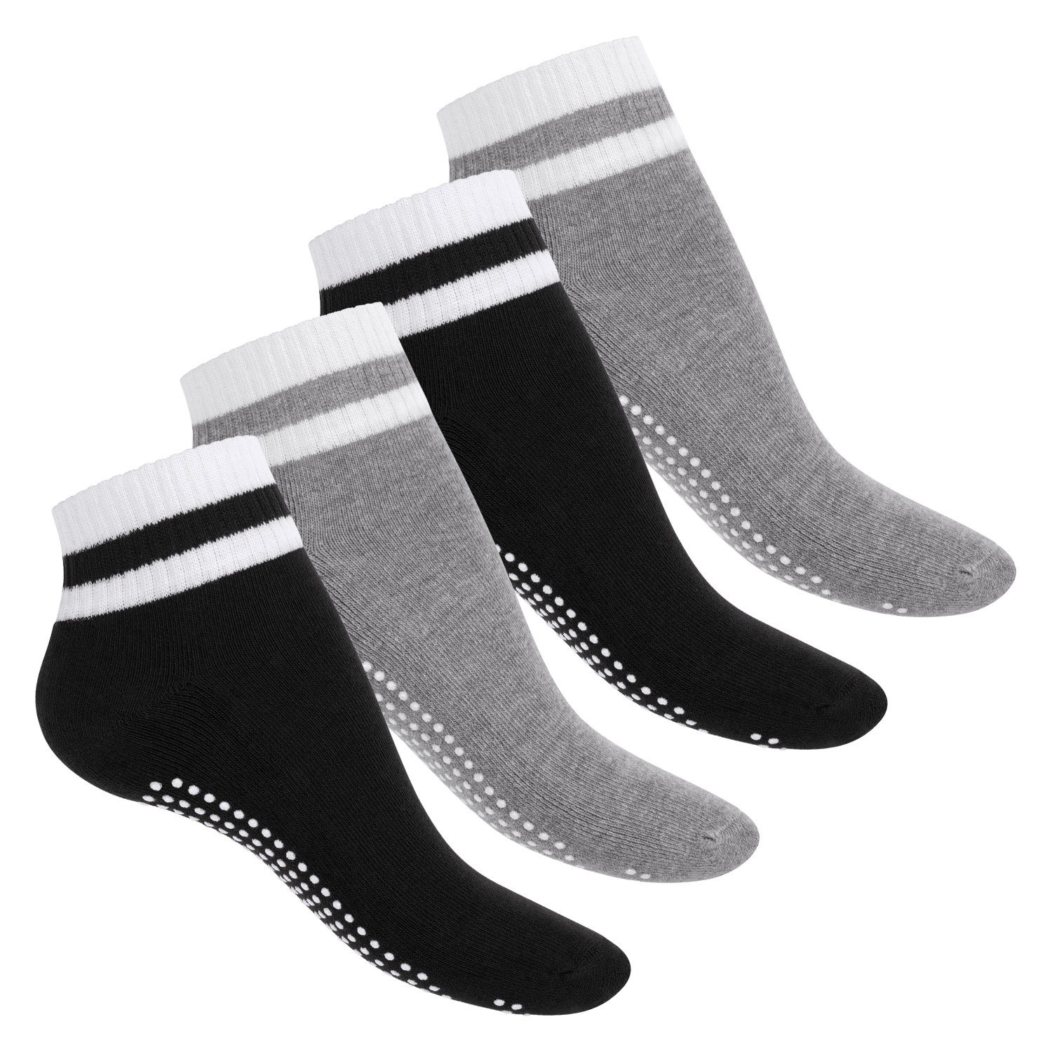 celodoro ABS-Socken Damen & Herren Yoga & Wellness Socken ABS Frotteesohle (4 Paar) Variante 3