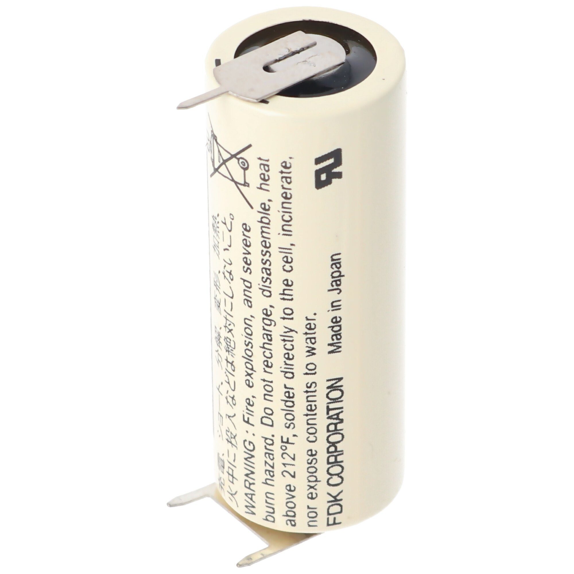 3er CR17450SE Batterie Sanyo A, Lithium Print Size Batterie, V) Lötfahnen Sanyo (3,0