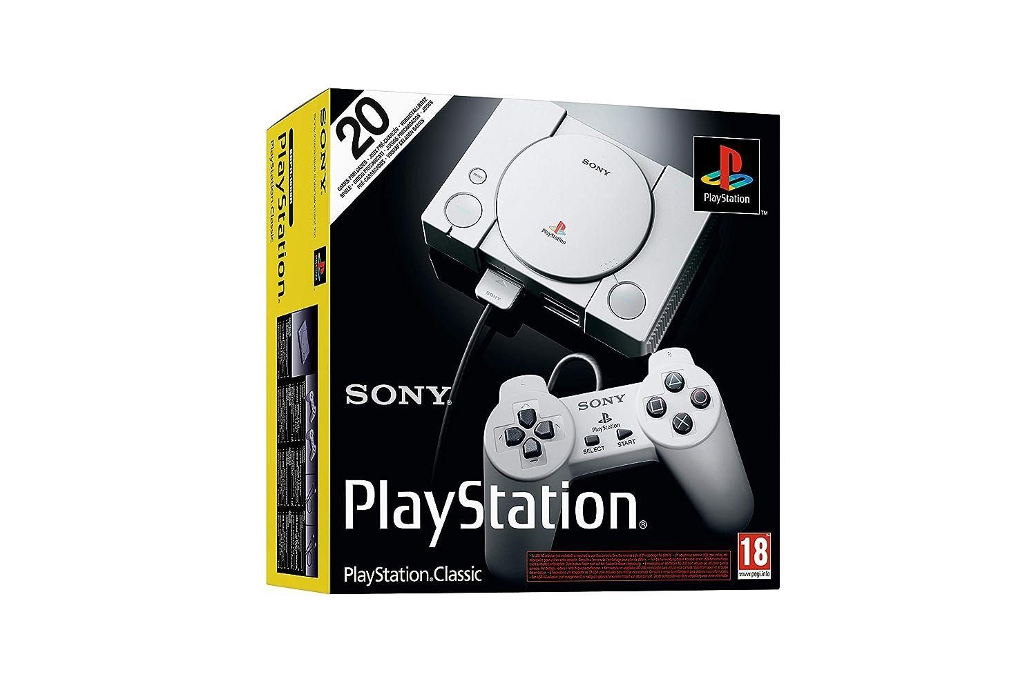 Playstation Playstation 1 Classic Edition, 20 Digital Spiele, Spielkonsole Konsole (inkl. 2 Controller, 20 Spiele auf Festplatte), Gaming Konsolen Spielkonsolen Videospiel Konsole PS5 Videospielkonsole