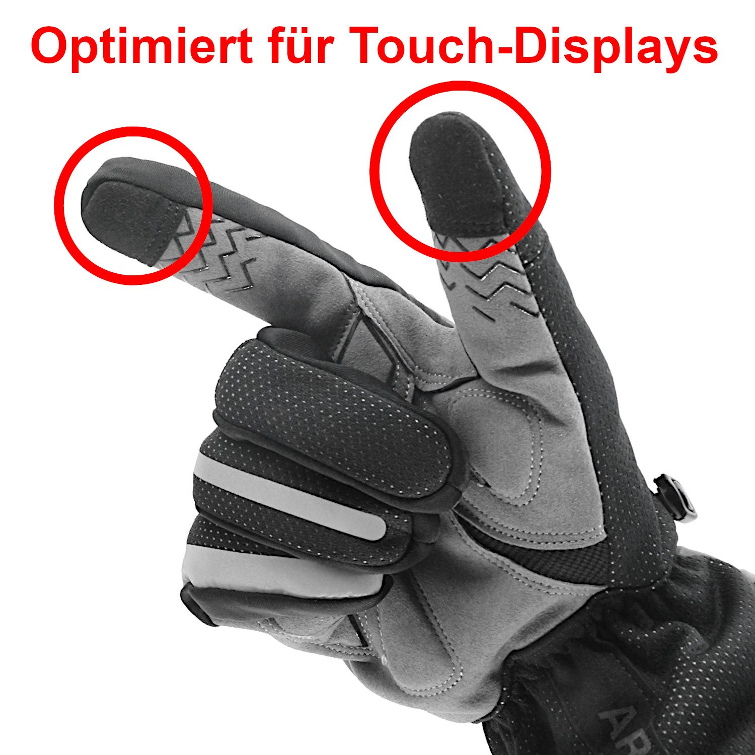 Area1 Skihandschuhe Handschuhe Ski, beheizbar. Größe M - XXL 4.000 mAh Akku