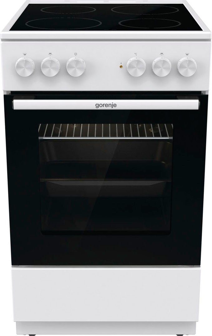GORENJE Elektro-Standherd GEC5A21WG, Aqua Clean, PerfectGrill. Gleichmäßige knusprige Ergebnisse