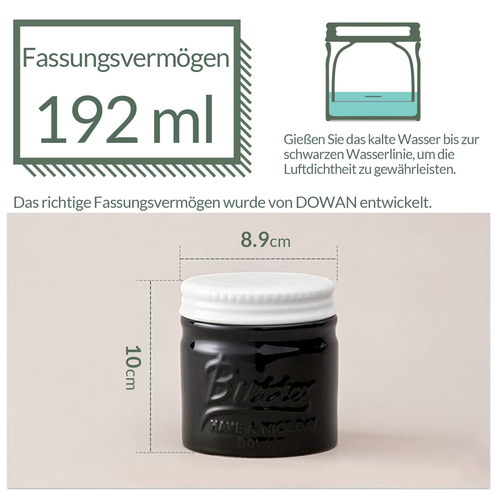 Dowan Butterdose DOWAN Porzellan Buttertopf Französische Butterdose mit Deckel, Porzellan