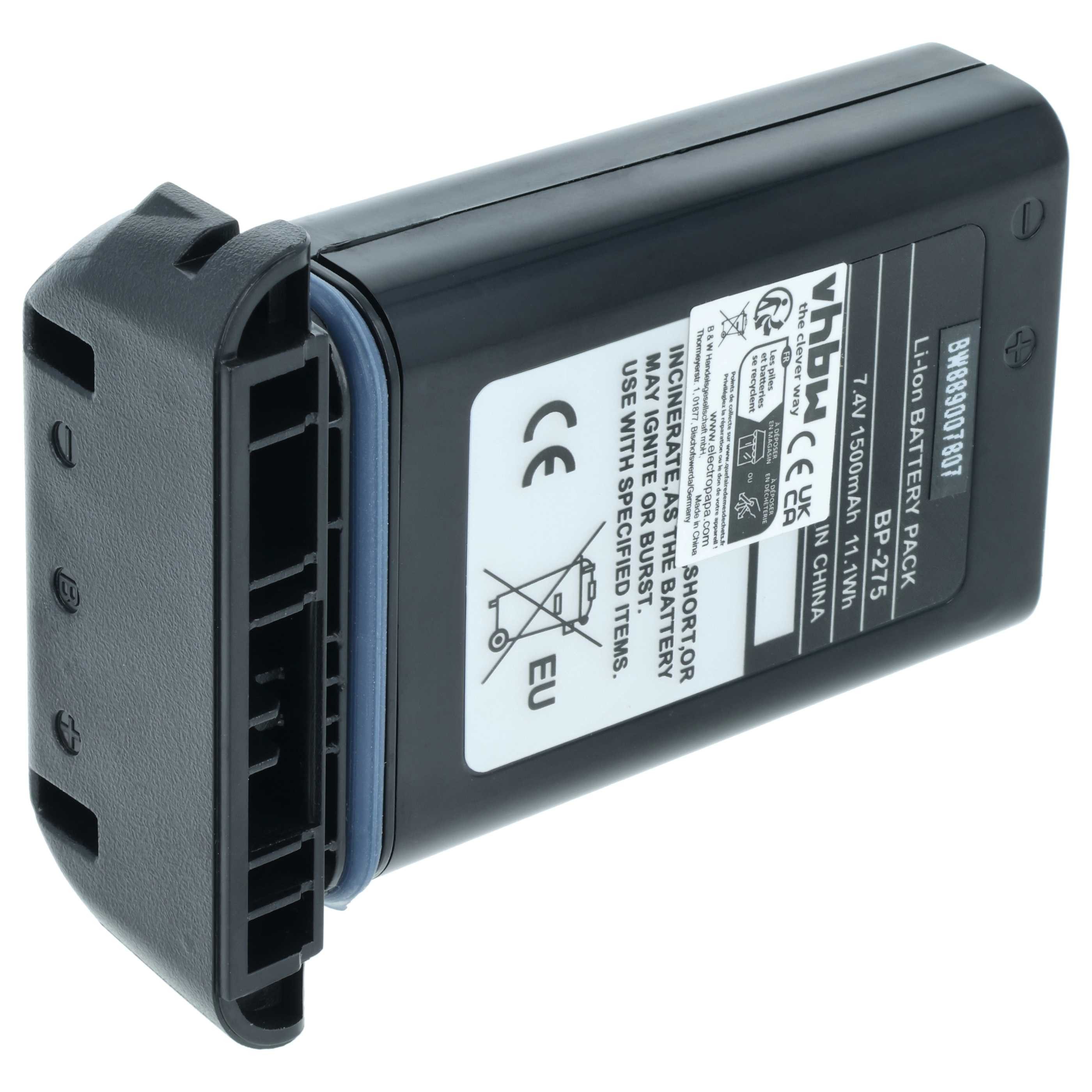 vhbw passend für Icom IC-M91D Mobilfunk / Funkgerät (1500 mAh, 7,4 V, Li-Io Akku Akku Li-Ion 1500 mAh (7,4 V, 1 St), Leistungsfähiger Austausch-Akku für Ihr Funkgerät, Walkie-Talkie