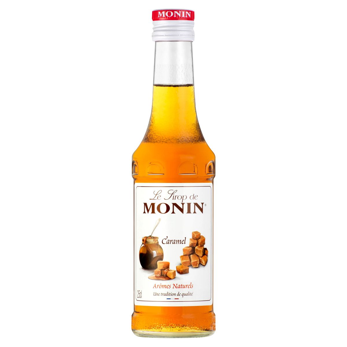 MONIN Getränke-Sirup, Monin Caramel Sirup geeignet für Desserts Kaffee und Getränke 250ml