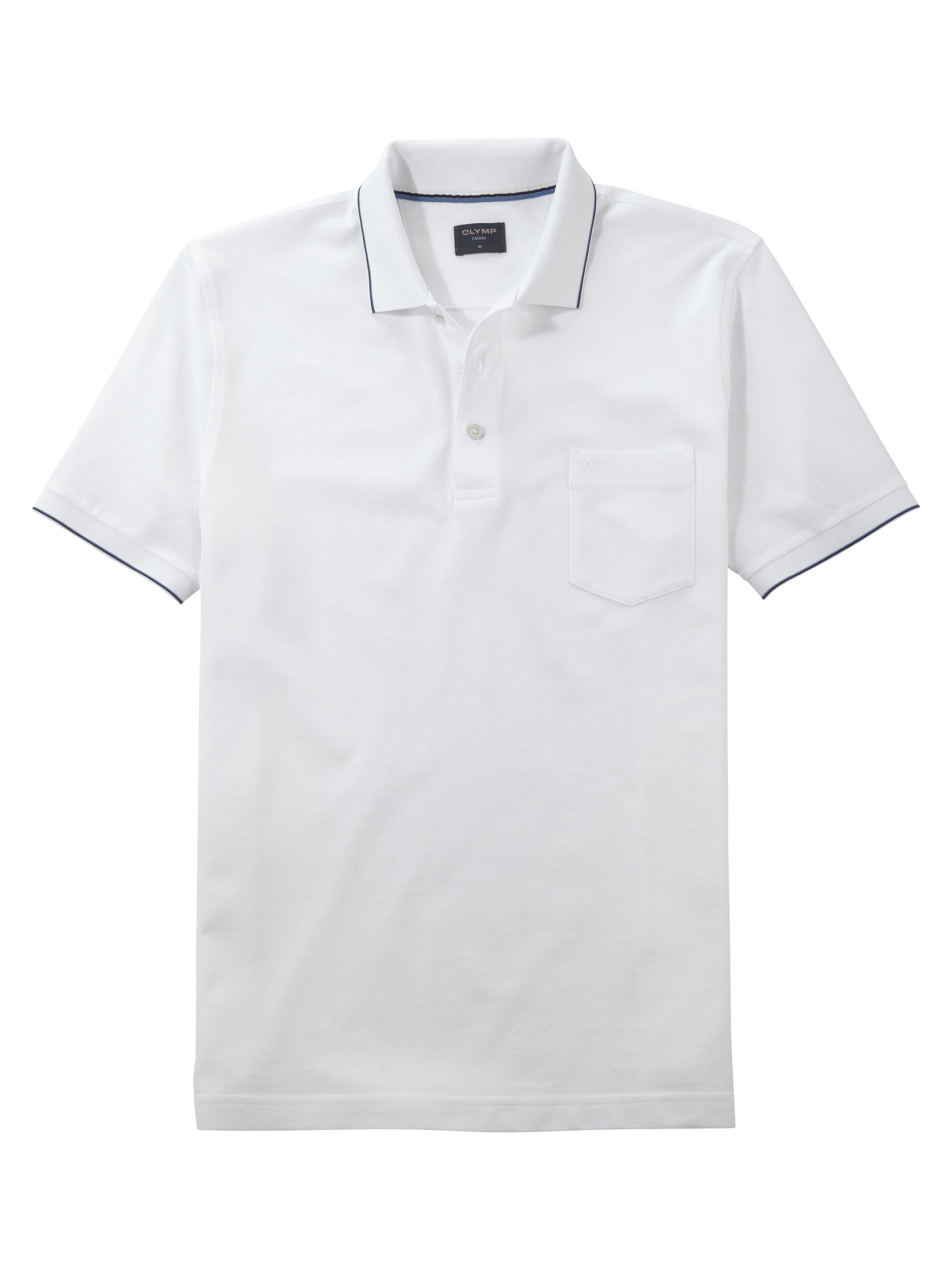 OLYMP Poloshirt Casual mit Kontrastkanten