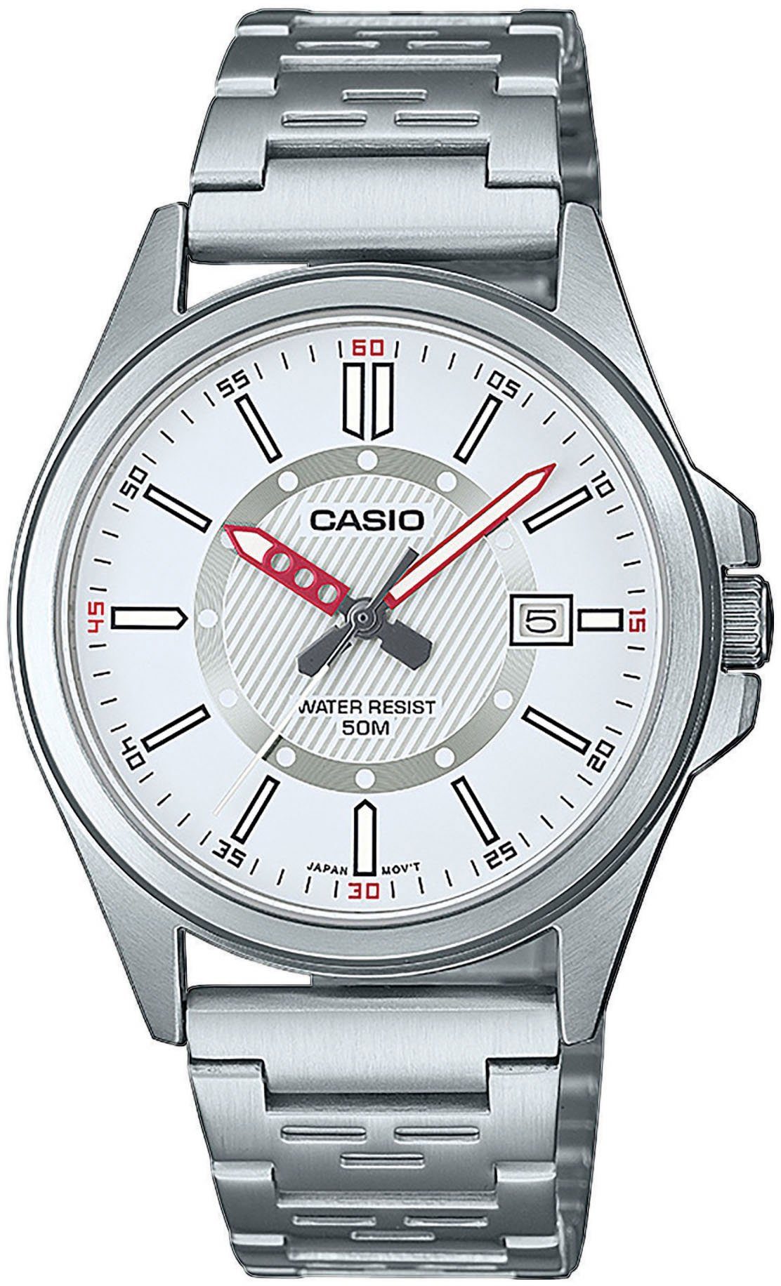 CASIO TIMELESS COLLECTION Quarzuhr MTP-E700D-7EVEF, Armbanduhr,Herrenuhr Damenurh,Jugendliche,Neo-Display,Edelstahlarmband