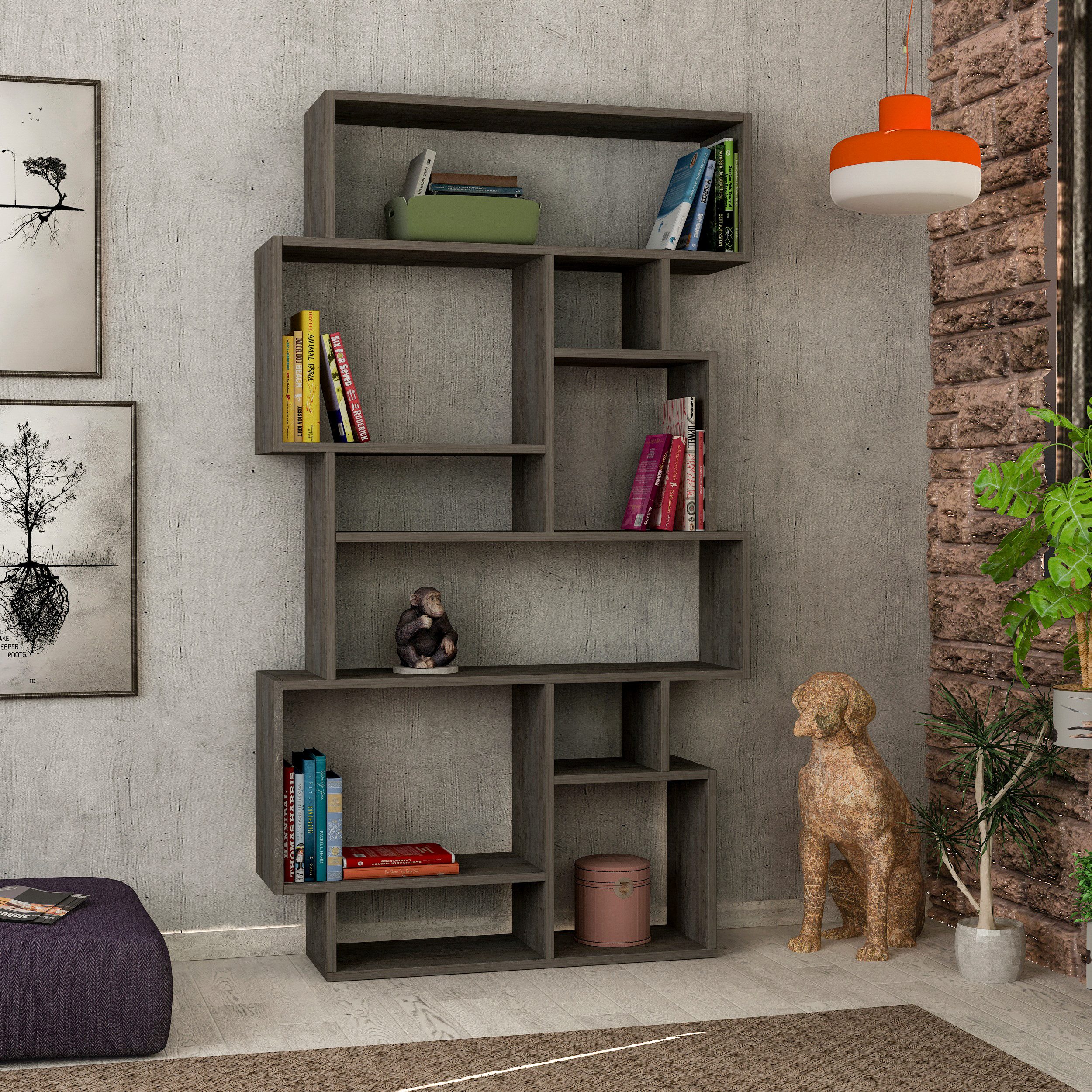 Decortie Bücherregal Karmato, Modernes Bücherregal Display Unit, 96 x 25,5 günstig online kaufen